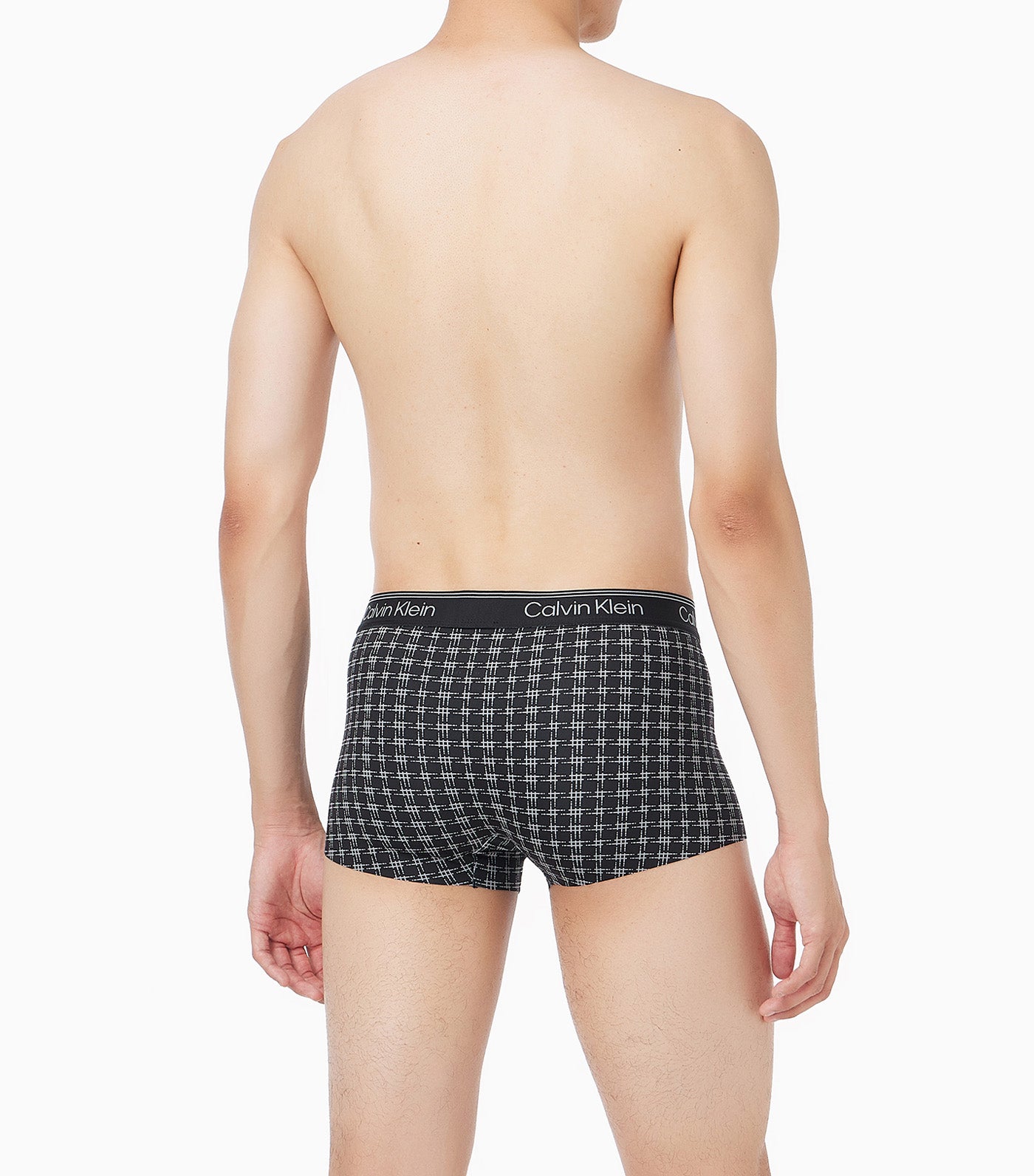Micro Stretch Cooling Low Rise Trunks Racetrack Plaid+Black/Sleet