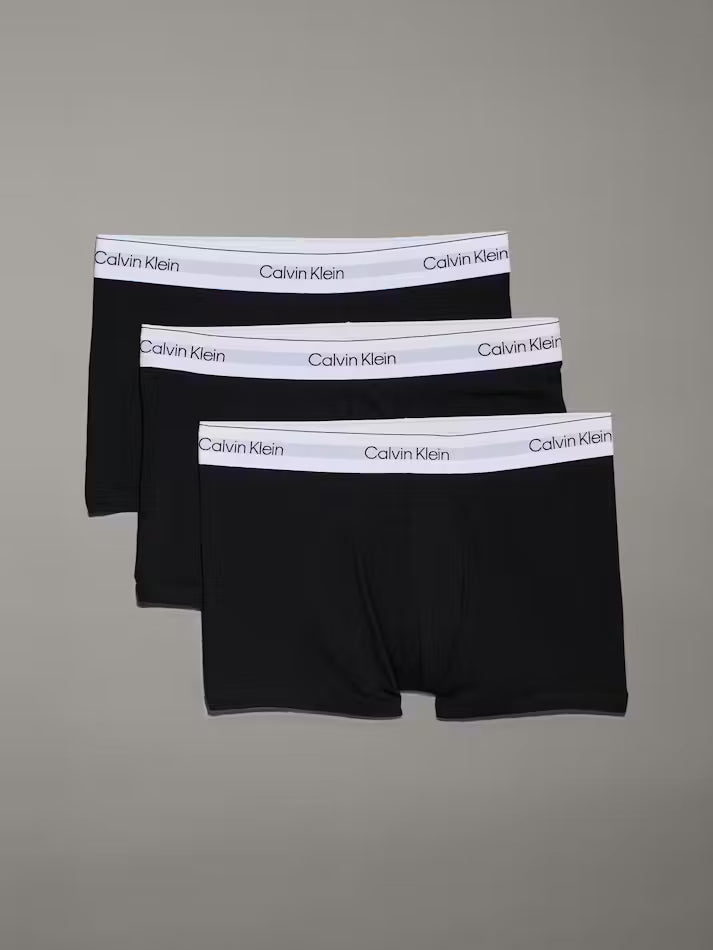 Men's Trunks 3PK Black with Heavenly Iris Logo/Black with Peach Bliss L