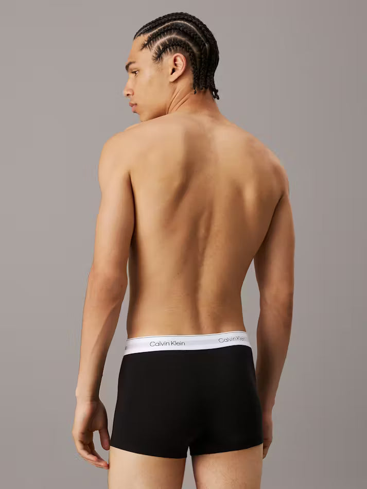 Men's Trunks 3PK Black with Heavenly Iris Logo/Black with Peach Bliss L