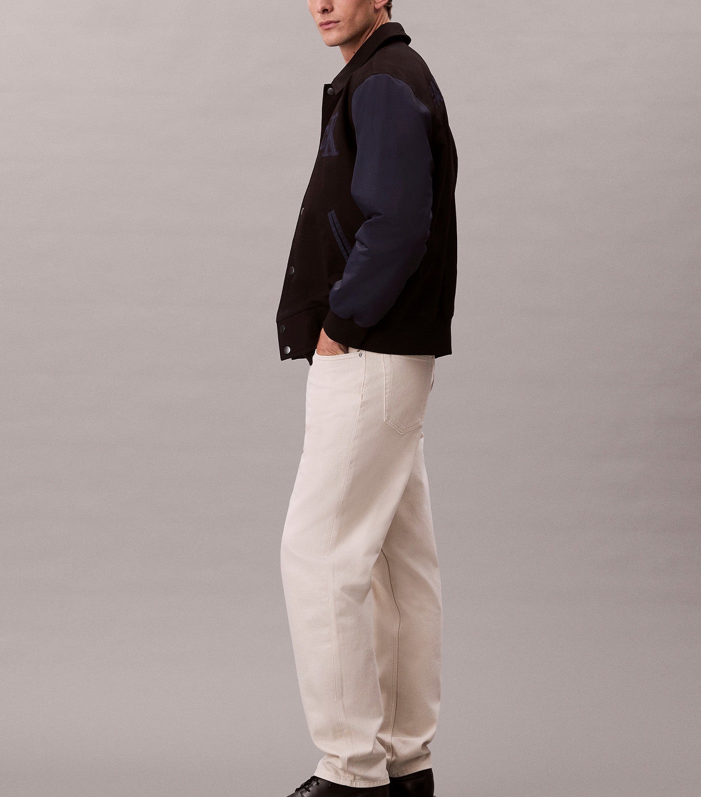 90s Taper Fit Jeans Washed Bone