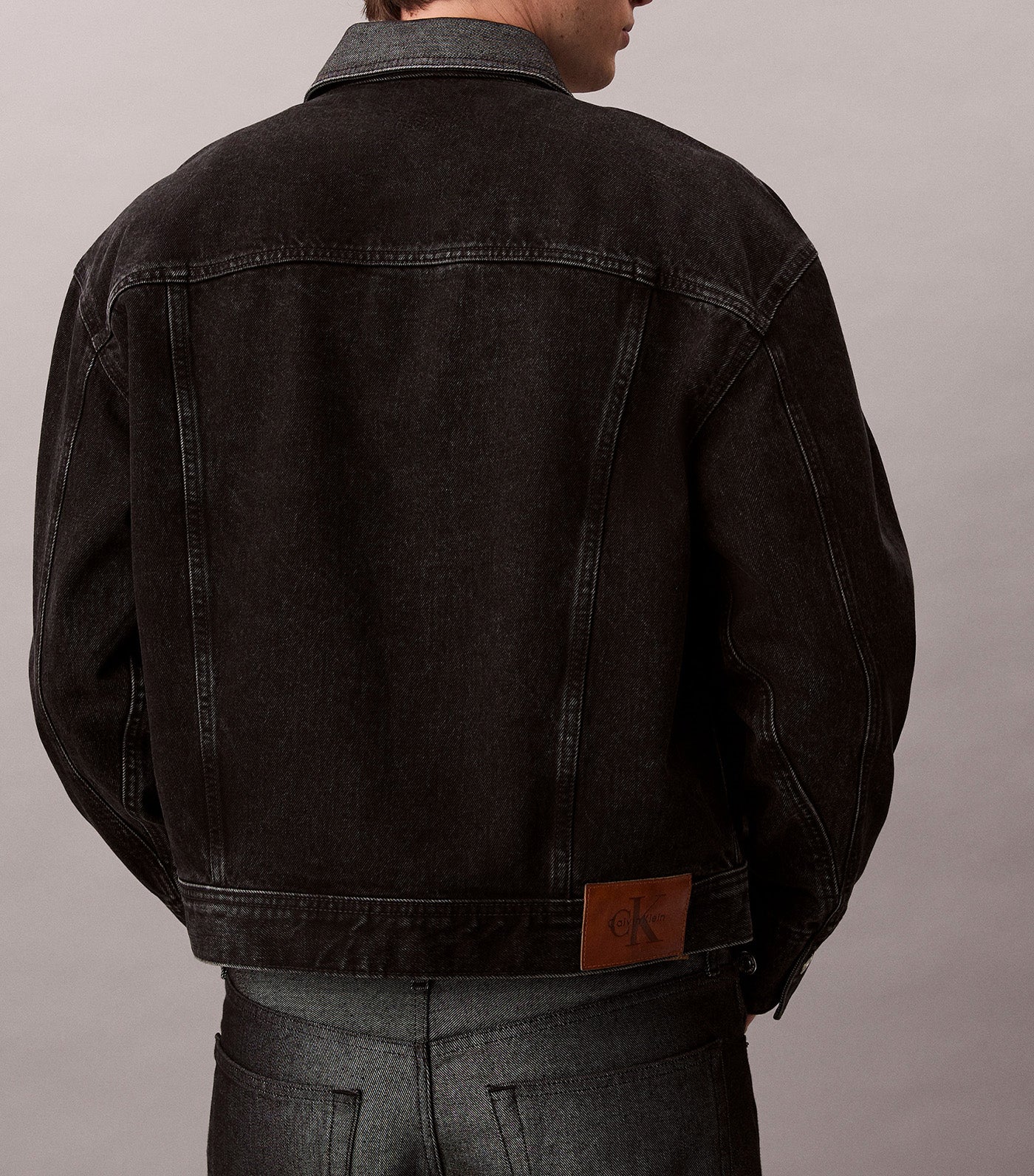 80s Icon Denim Trucker Jacket Black Shine