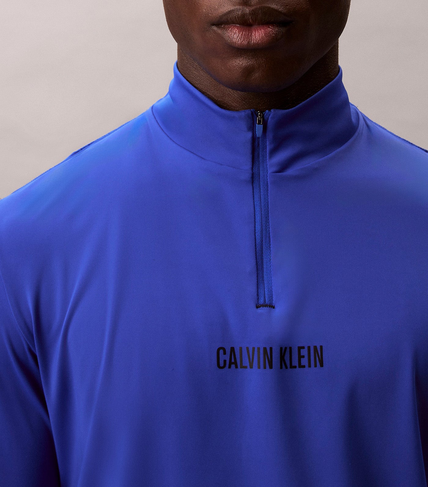 Performance 1/4 Zip Long Sleeve Gym T-Shirt Royalty