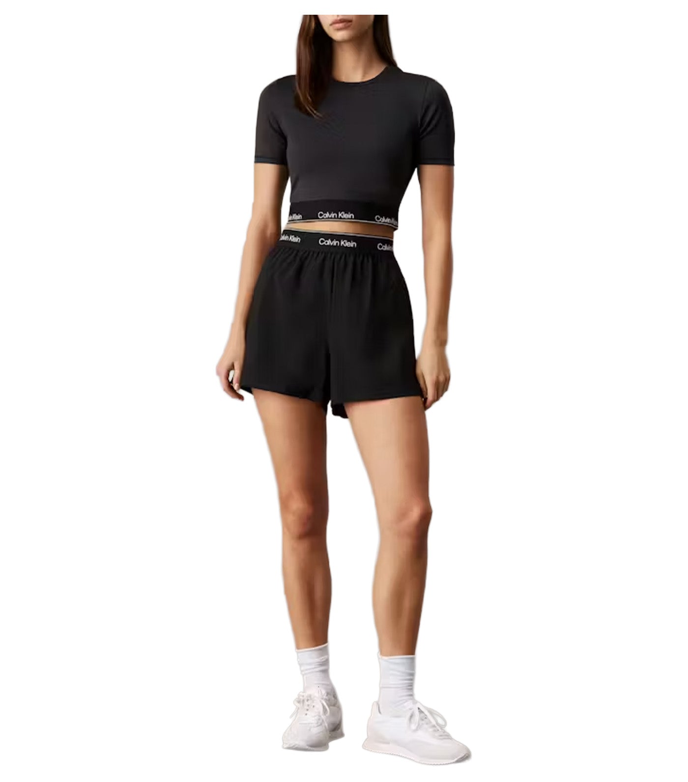 Cropped Gym T-Shirt Black