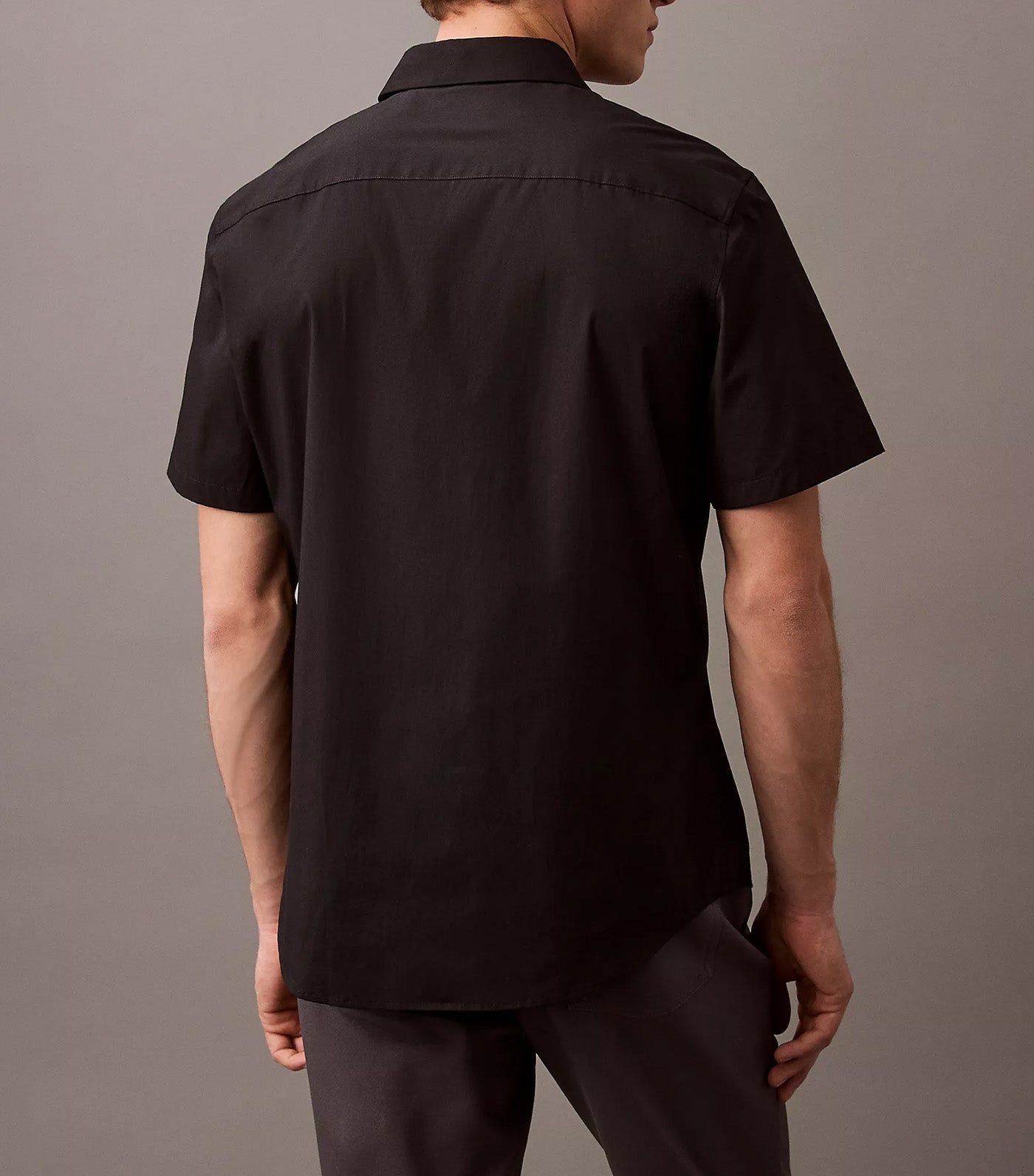 Calvin Klein Jeans Cotton Stretch Slim Button-Down Shirt Black