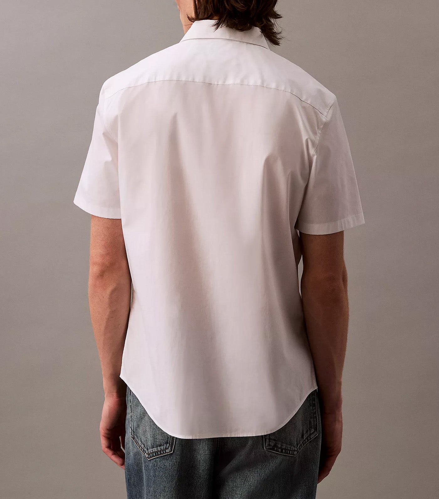 Calvin Klein Jeans Cotton Stretch Slim Button-Down Shirt Brilliant White