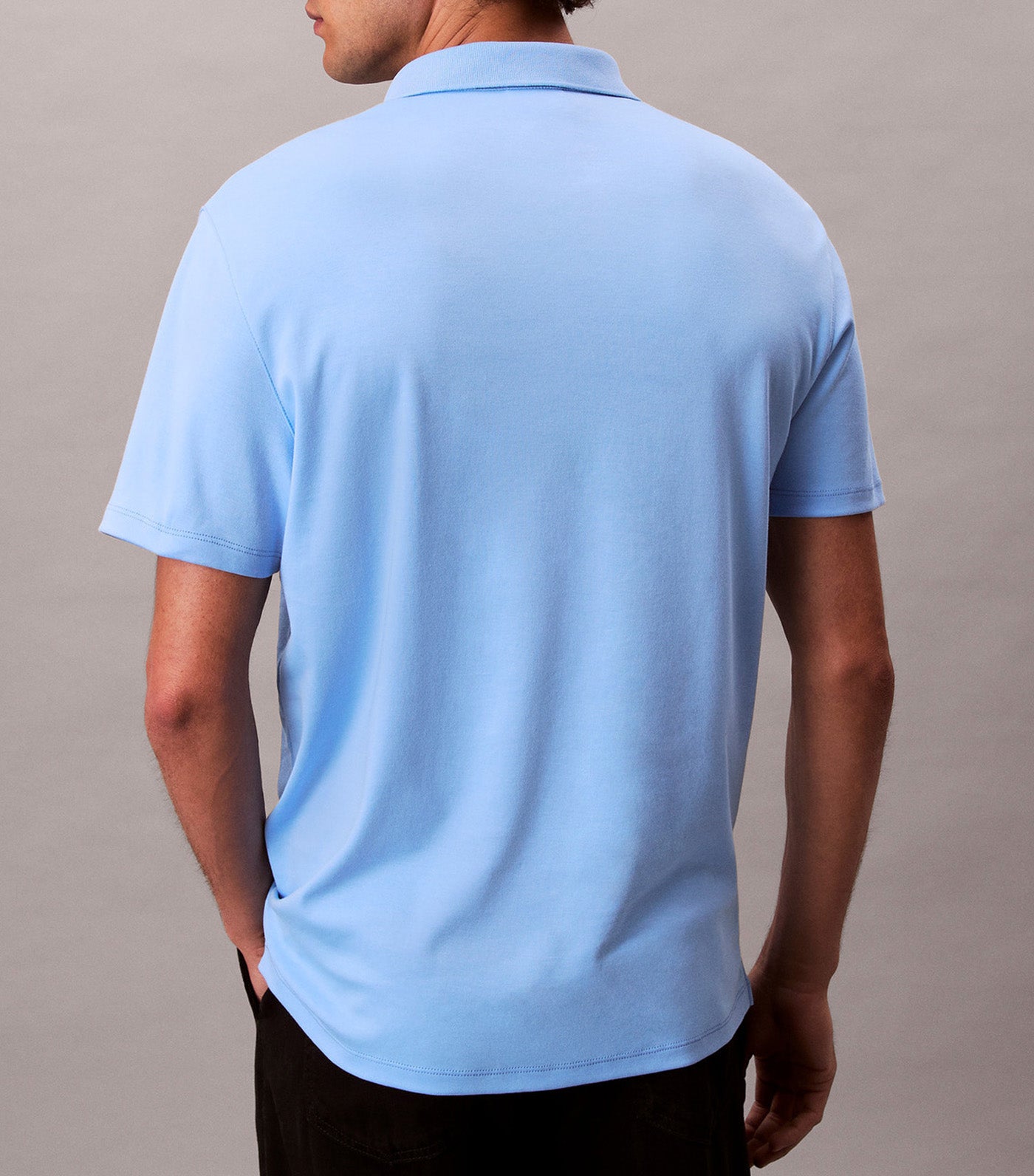 Calvin Klein Jeans Supima Cotton Polo Sweater Track Blue