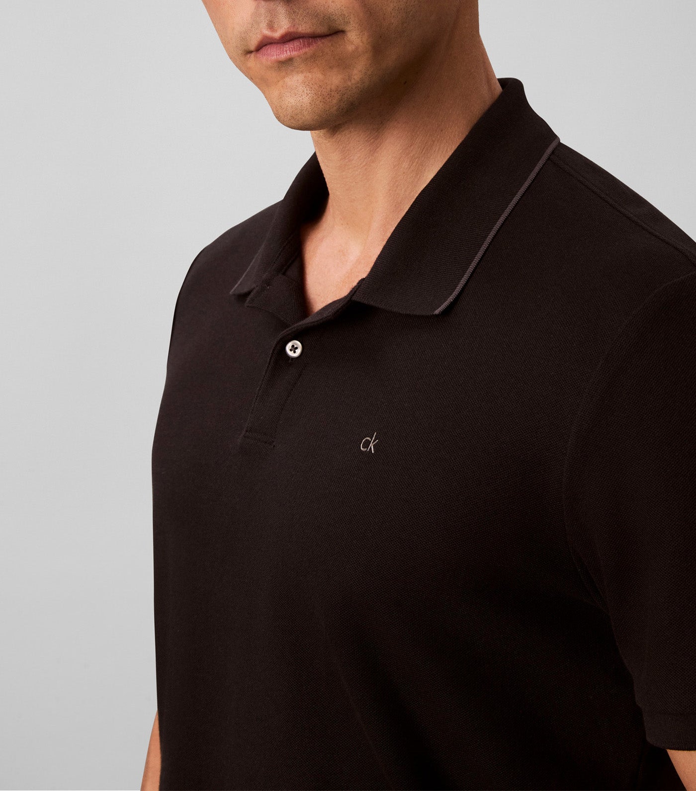 Short Sleeve Refined Piqué Tipping Polo Shirt