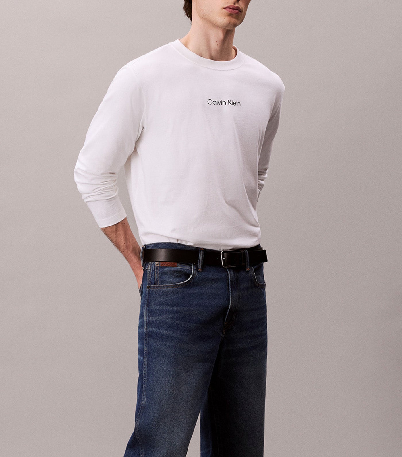 Long Sleeve Relaxed Standard Logo Crew Neck Tee