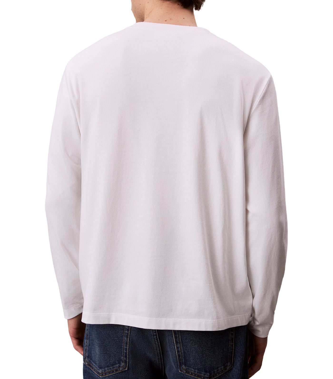 Long Sleeve Relaxed Standard Logo T-Shirt Bright White