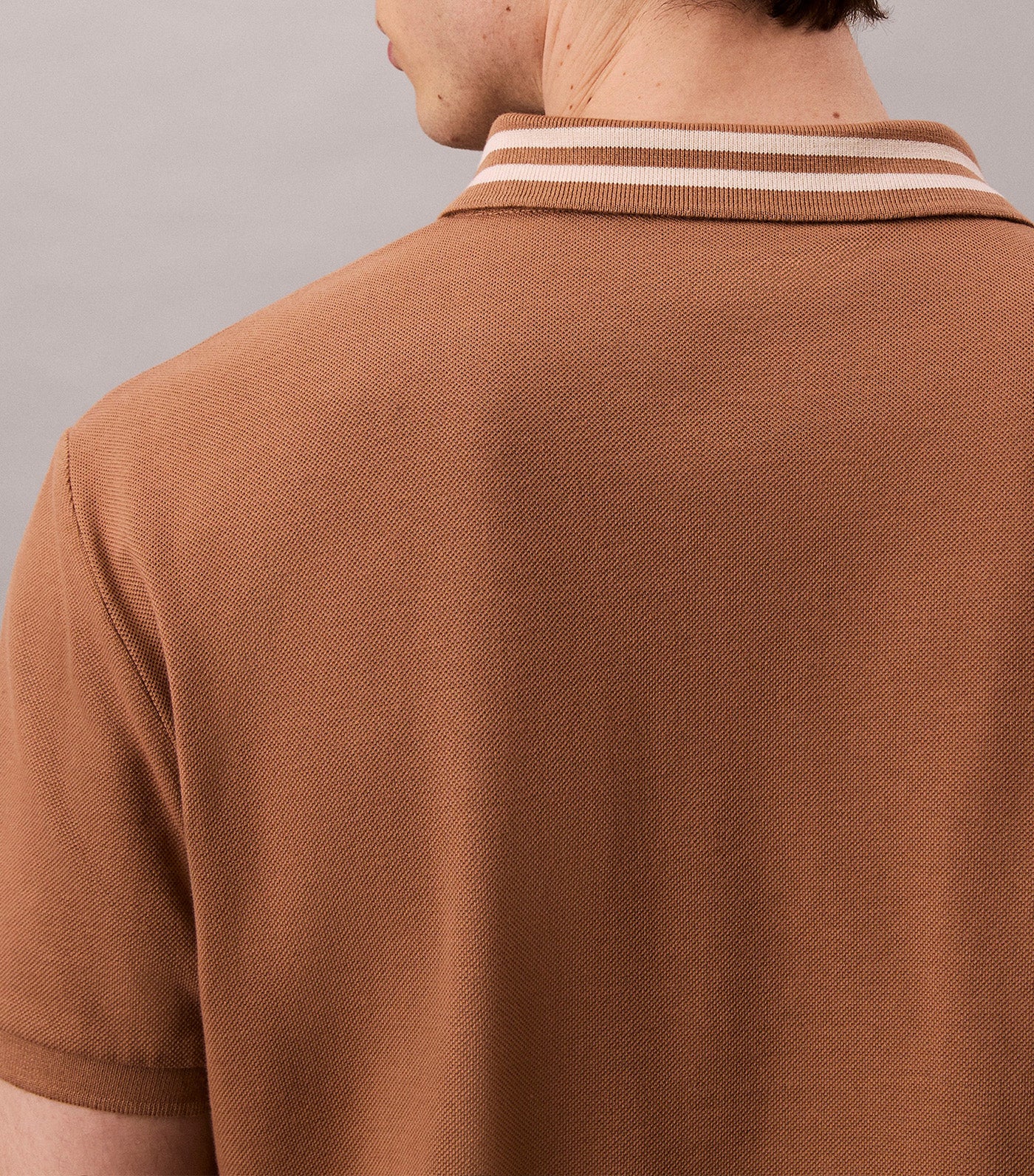 Monogram Pique Tipped Classic Polo Shirt