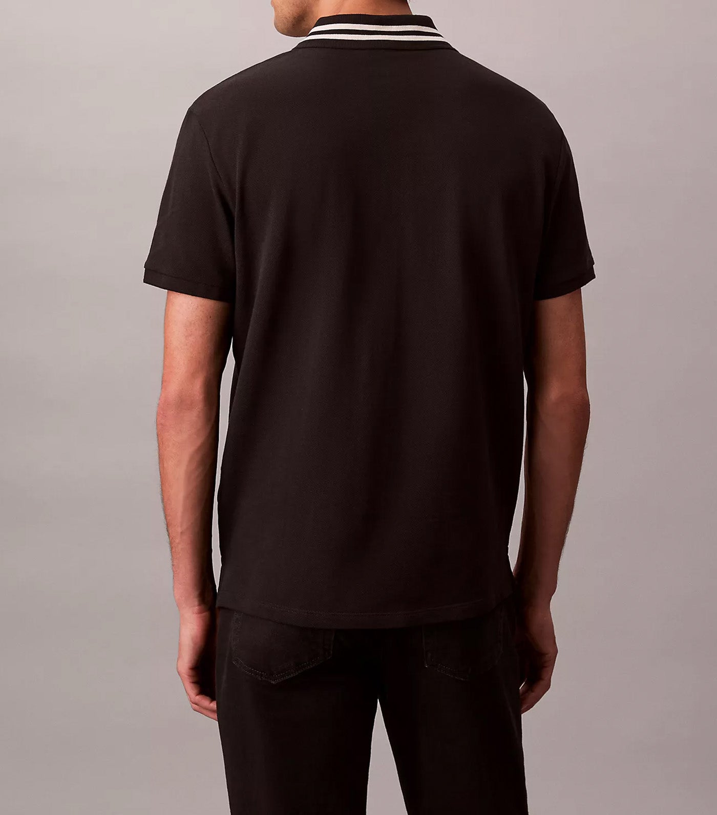 Monogram Logo Pique Tipped Classic Polo Shirt