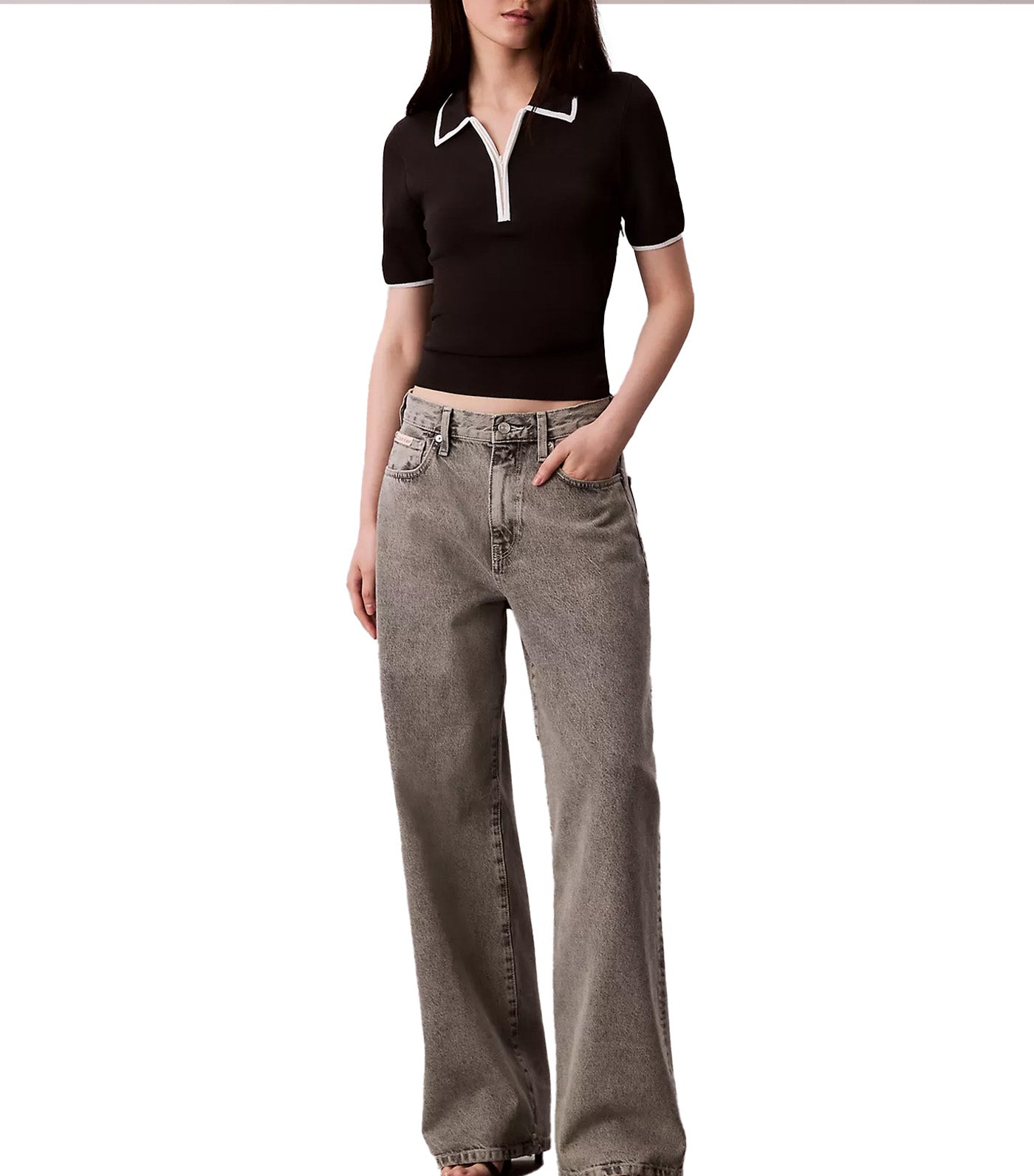 Quarter Zip Classic Polo Shirt