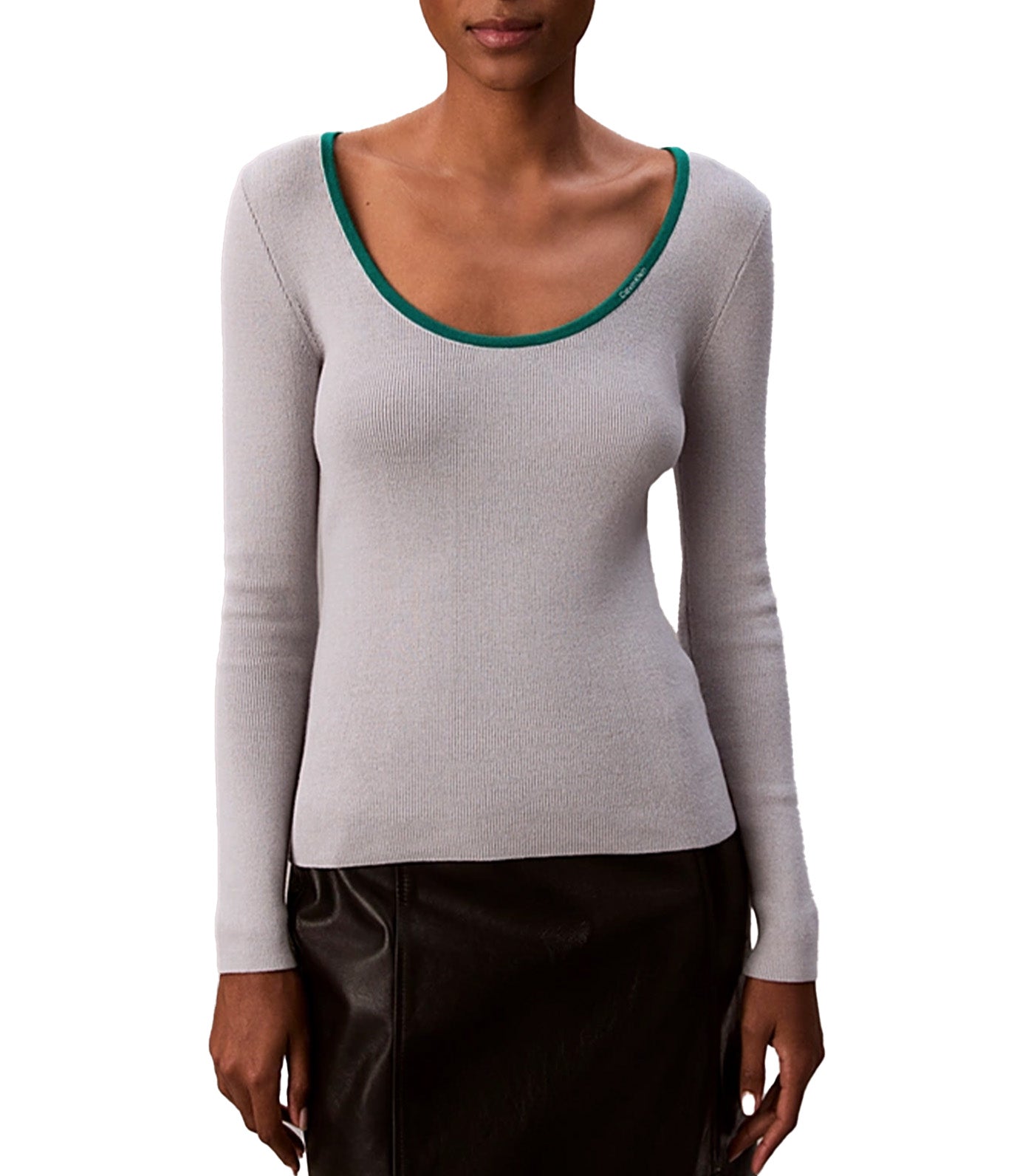Long Sleeve Color Blocked Cotton Sweater Islander