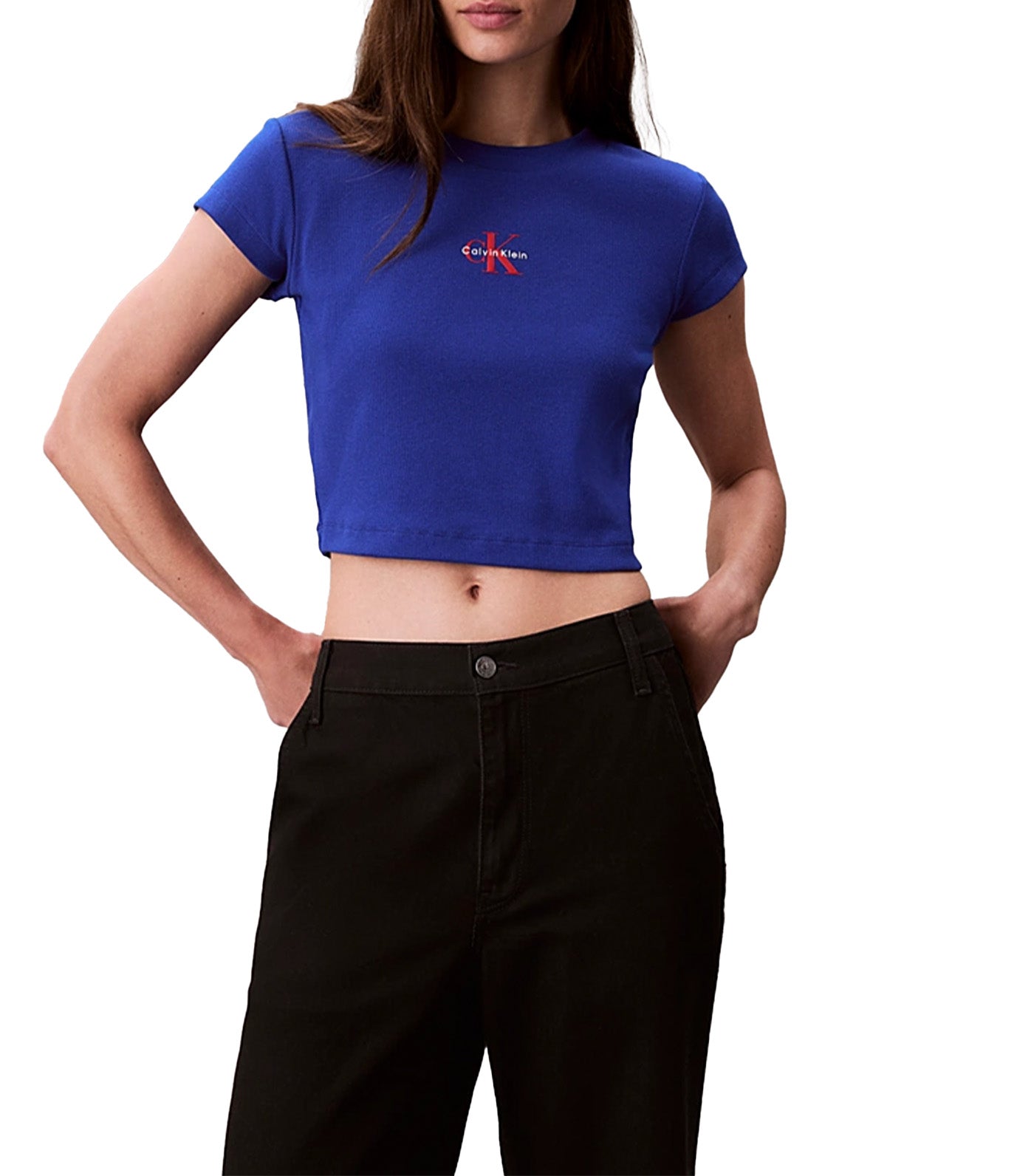 Monogram Logo Ribbed Baby Tee