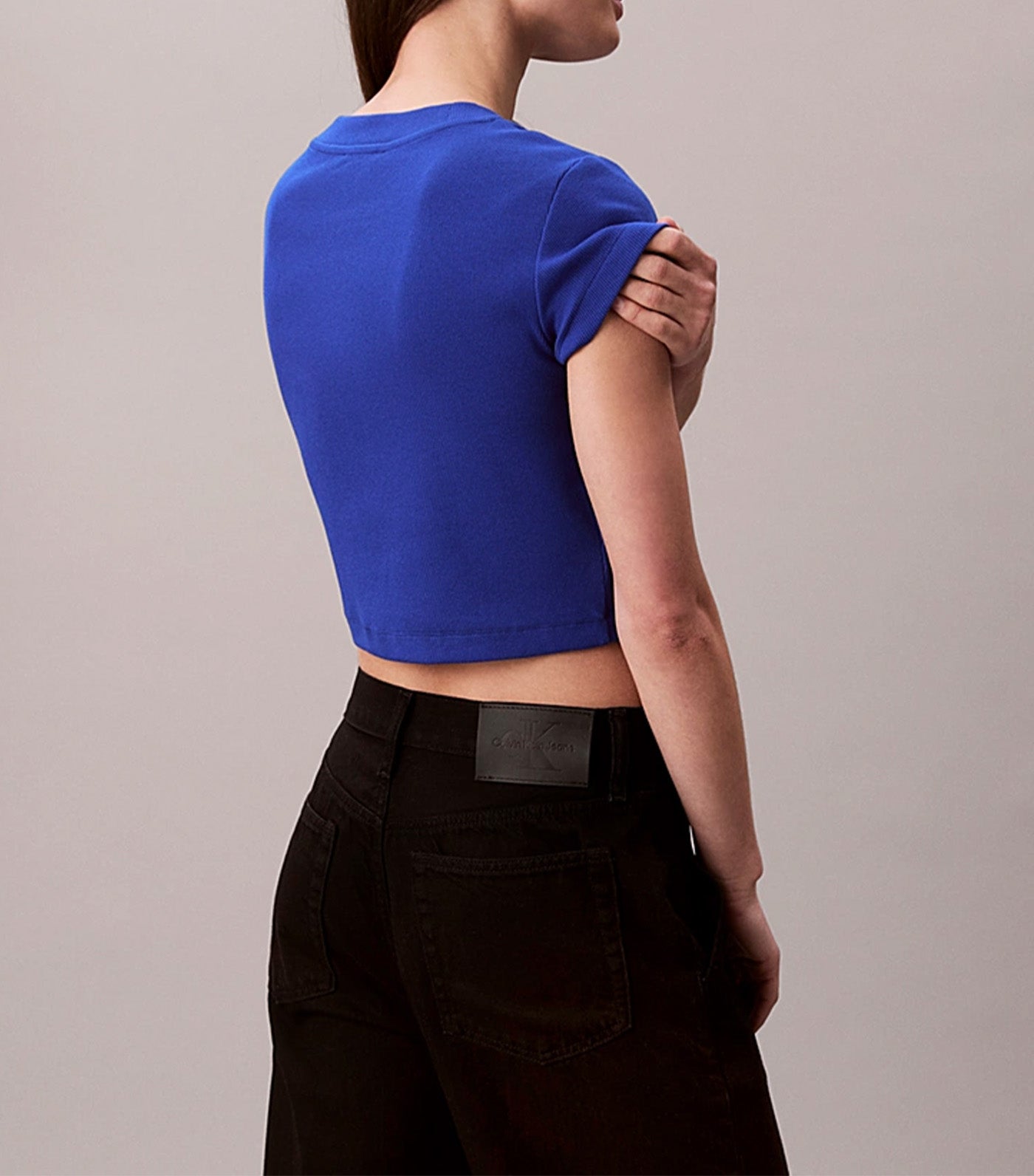 Monogram Logo Ribbed Baby Tee