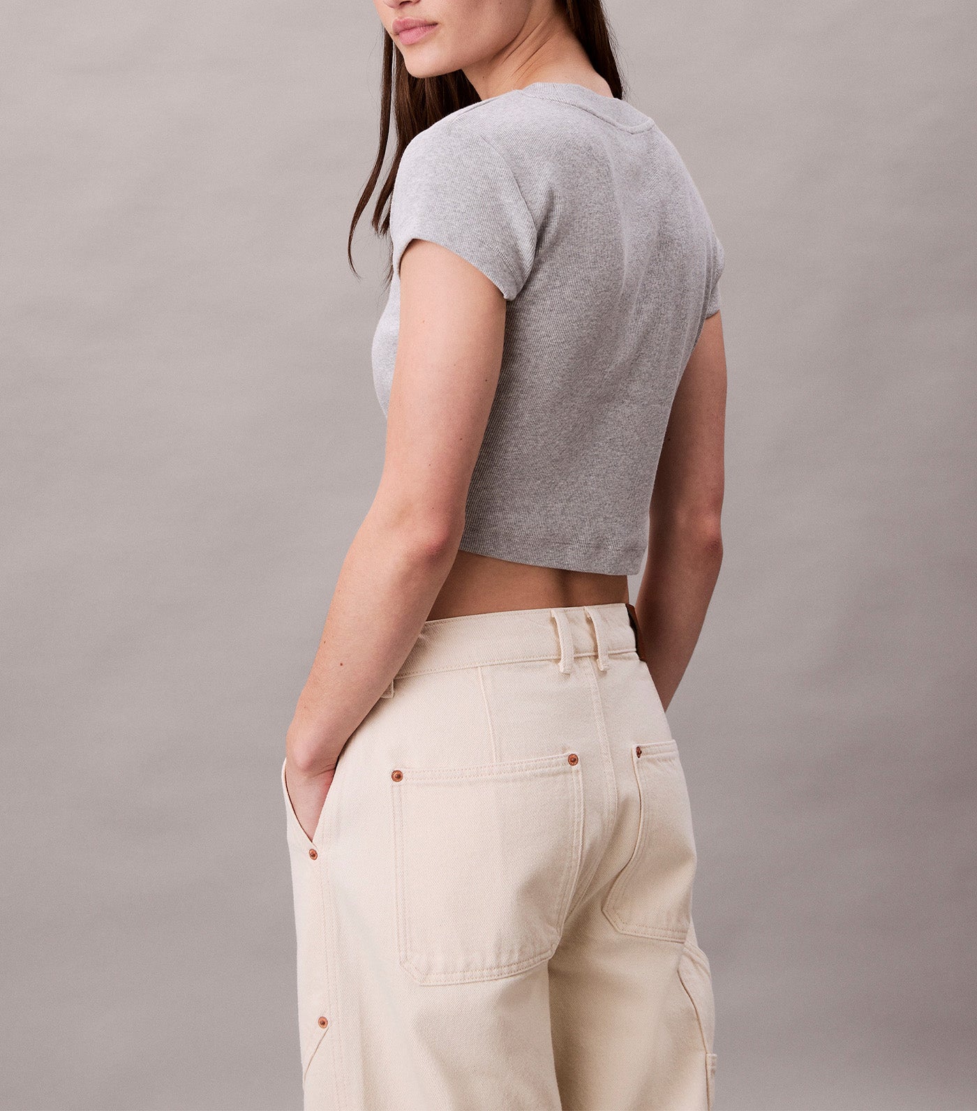 Monogram Logo Ribbed Baby Tee