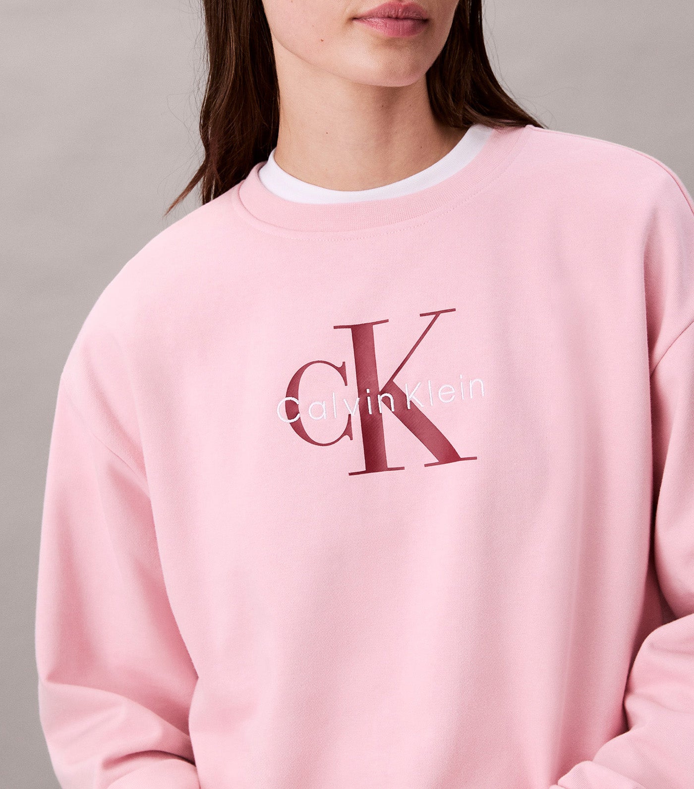 Cropped Monogram Sweatshirt Pink Nectar