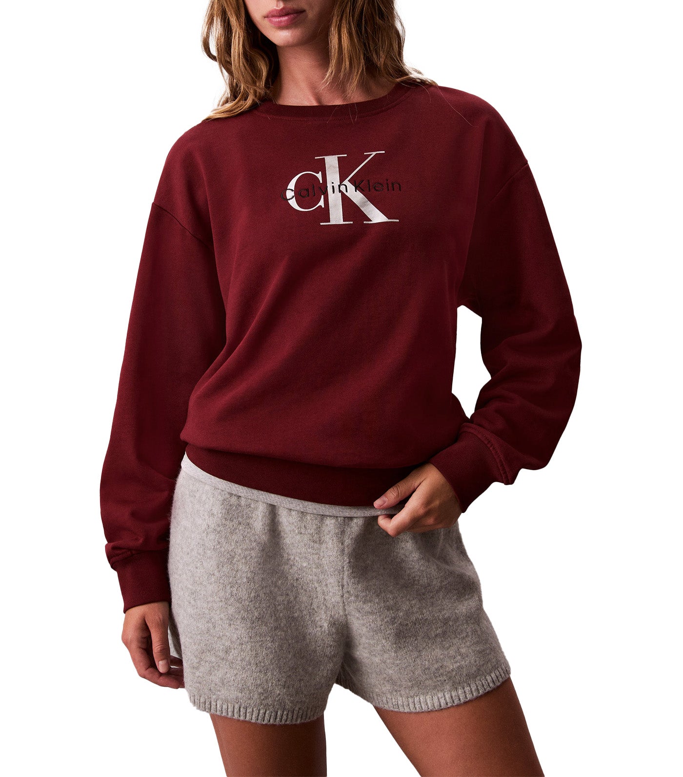 Monologo French Terry Relaxed Sweatshirt Renaissance Red