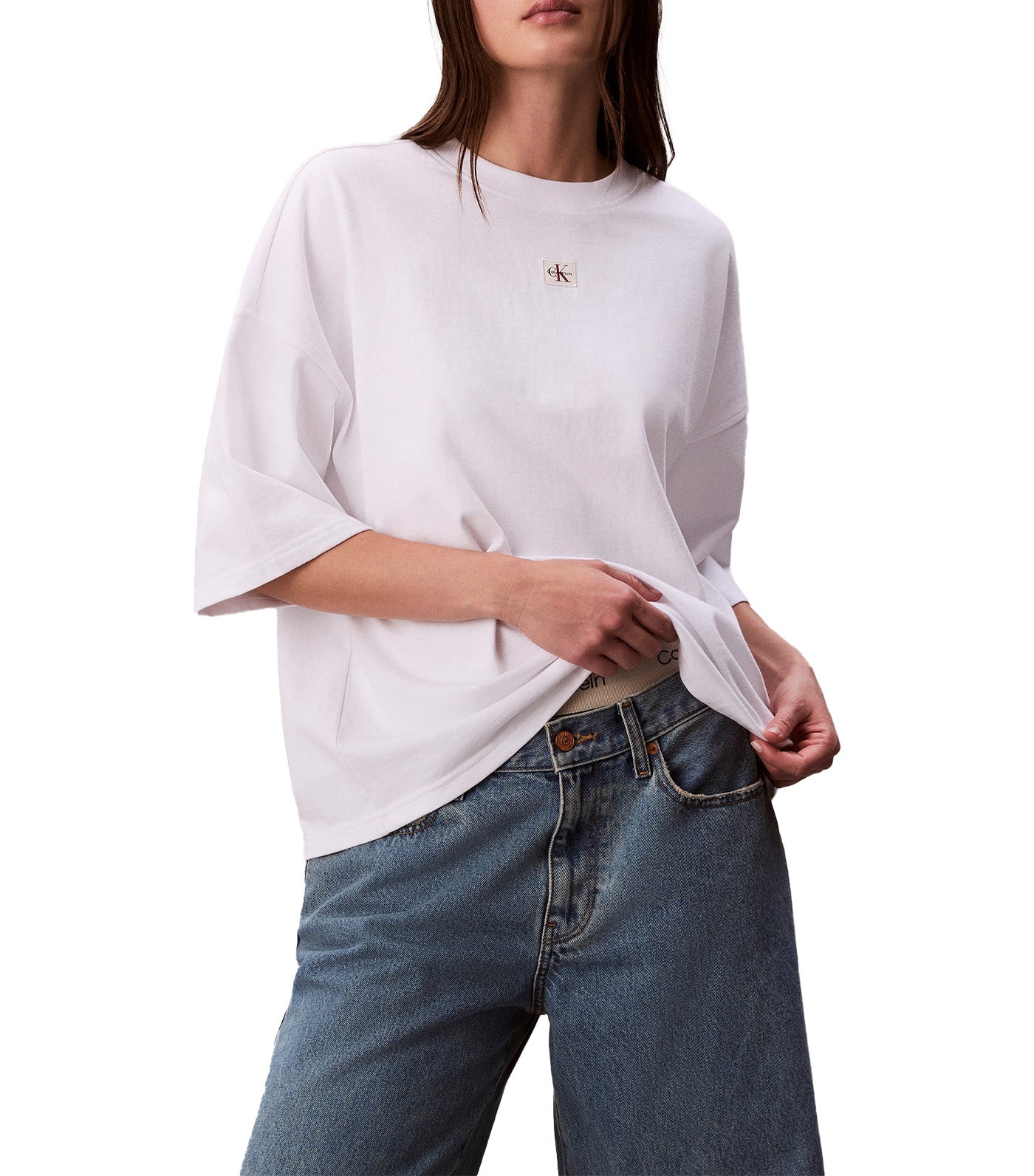 Woven's Label Oversized Tee