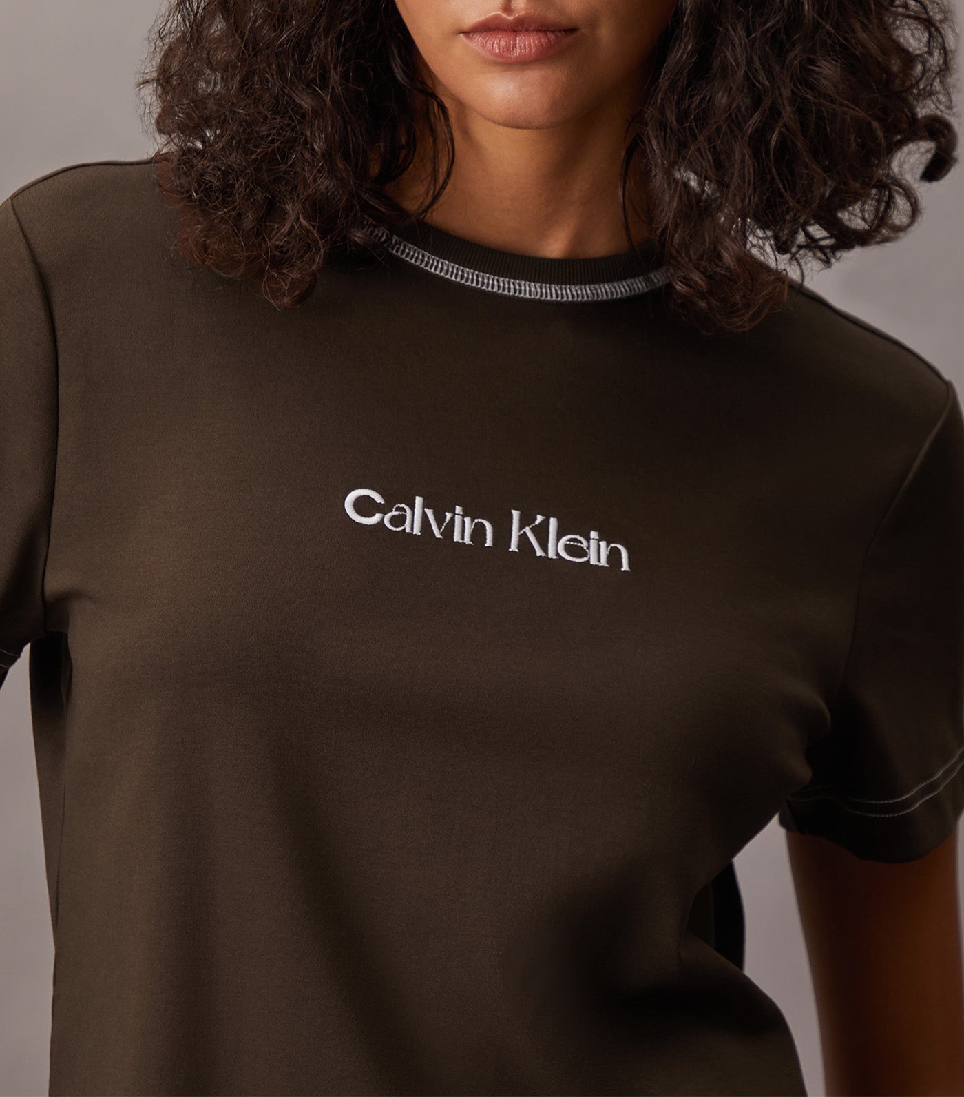 Embroidered Logo Graphic Slim T-Shirt