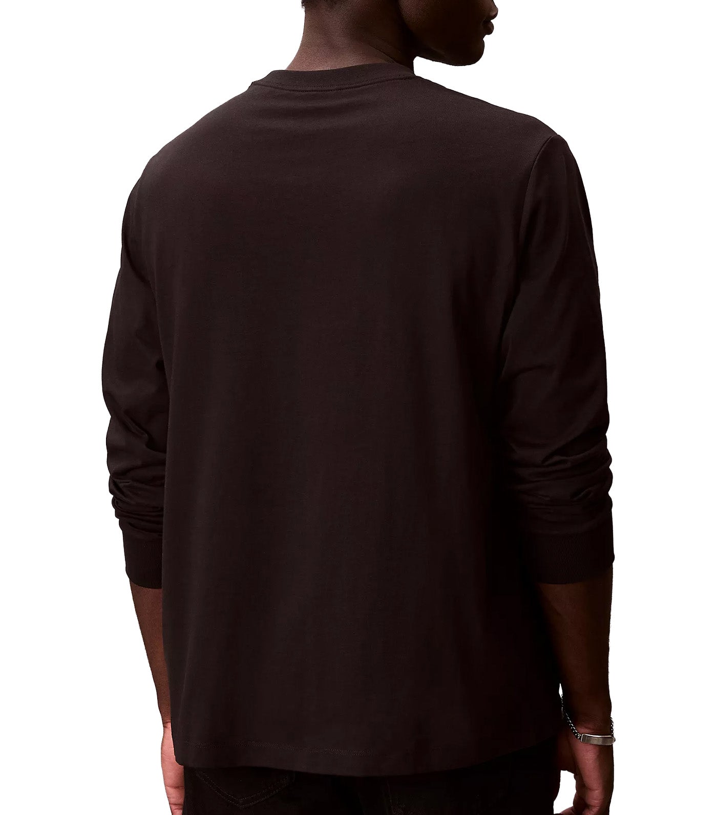Long Sleeve Monologo Relaxed T-Shirt Black