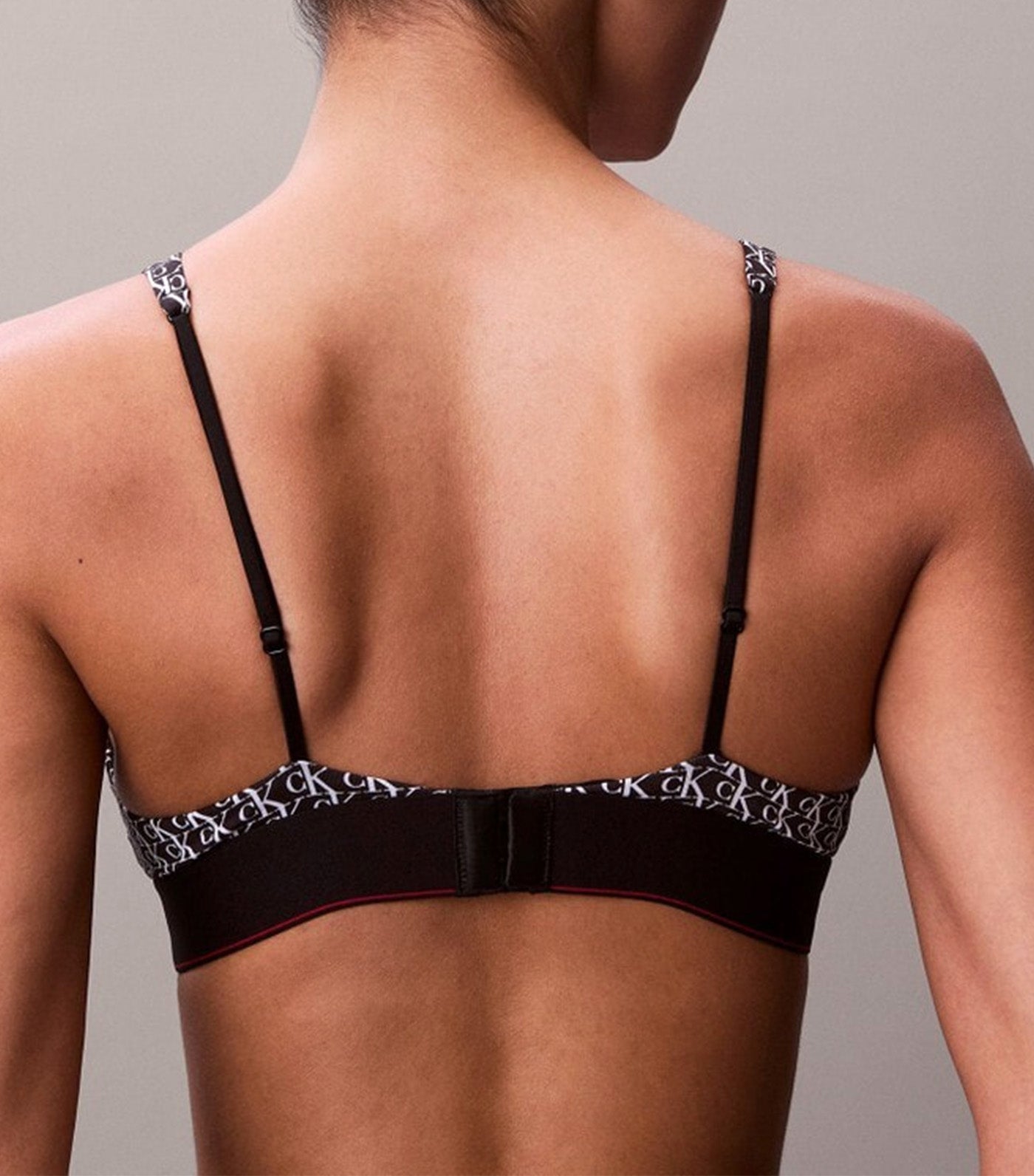Graphic Monogram Microfiber Stretch Lightly Lined Triangle Bralette