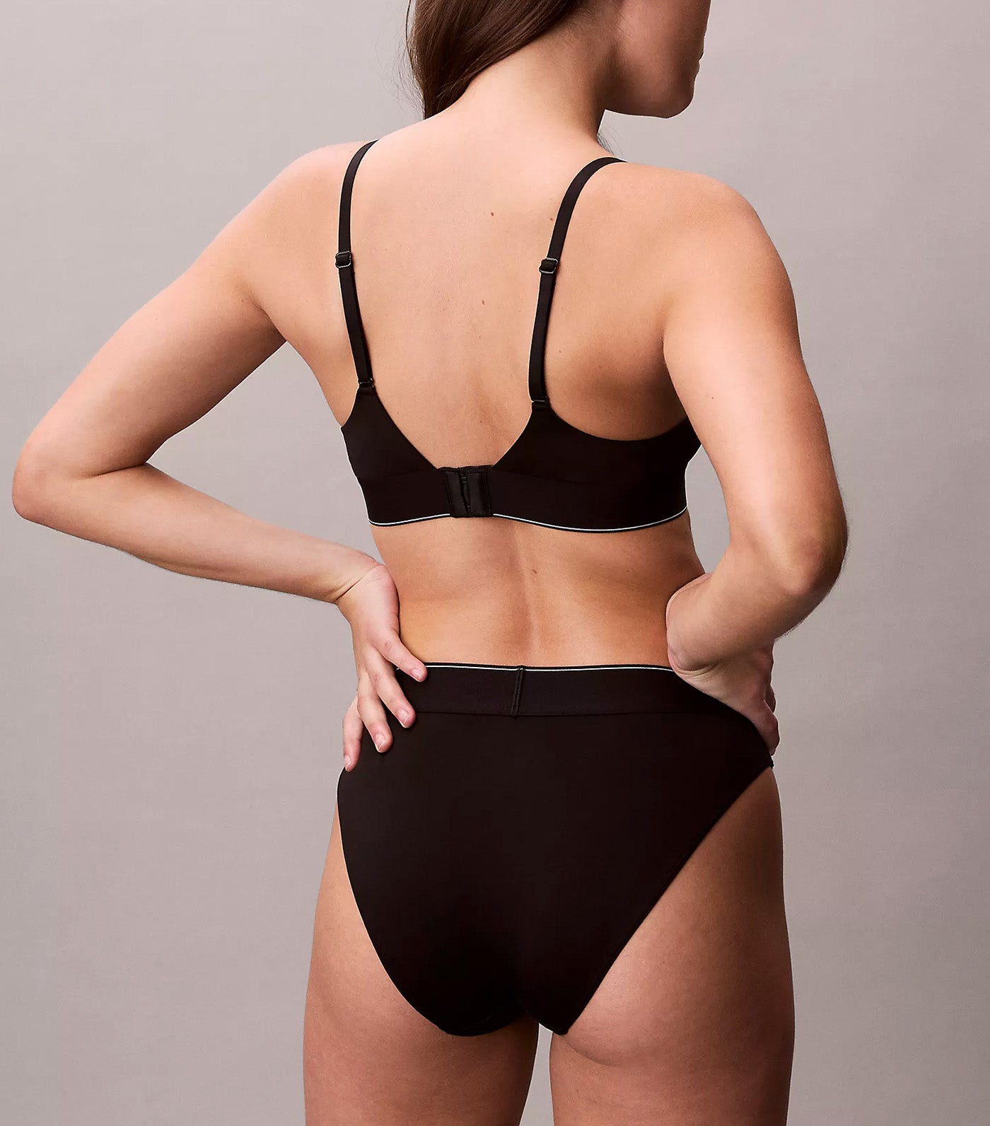 Graphic Monogram Microfiber Stretch High Waist Bikini