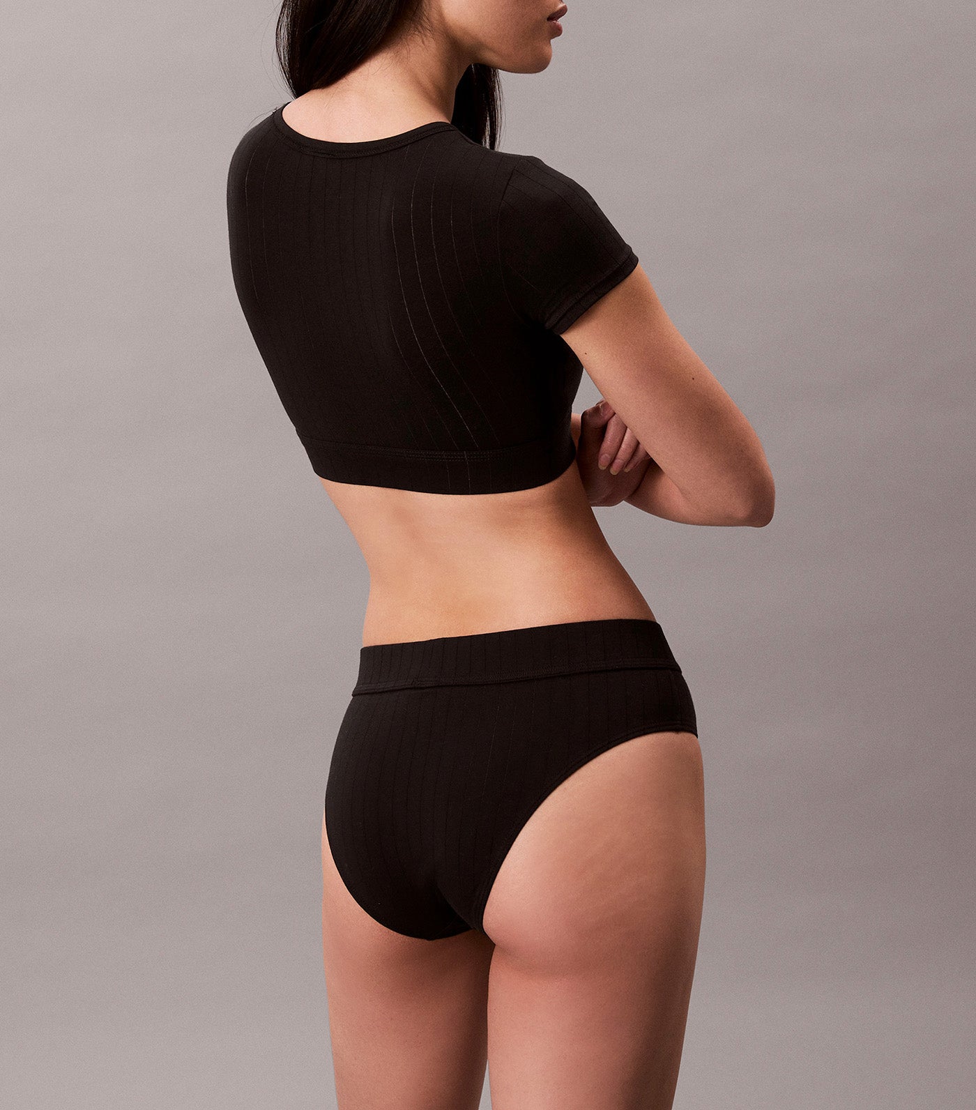 Heritage Classic Cotton Stretch T-Shirt Bralette Black