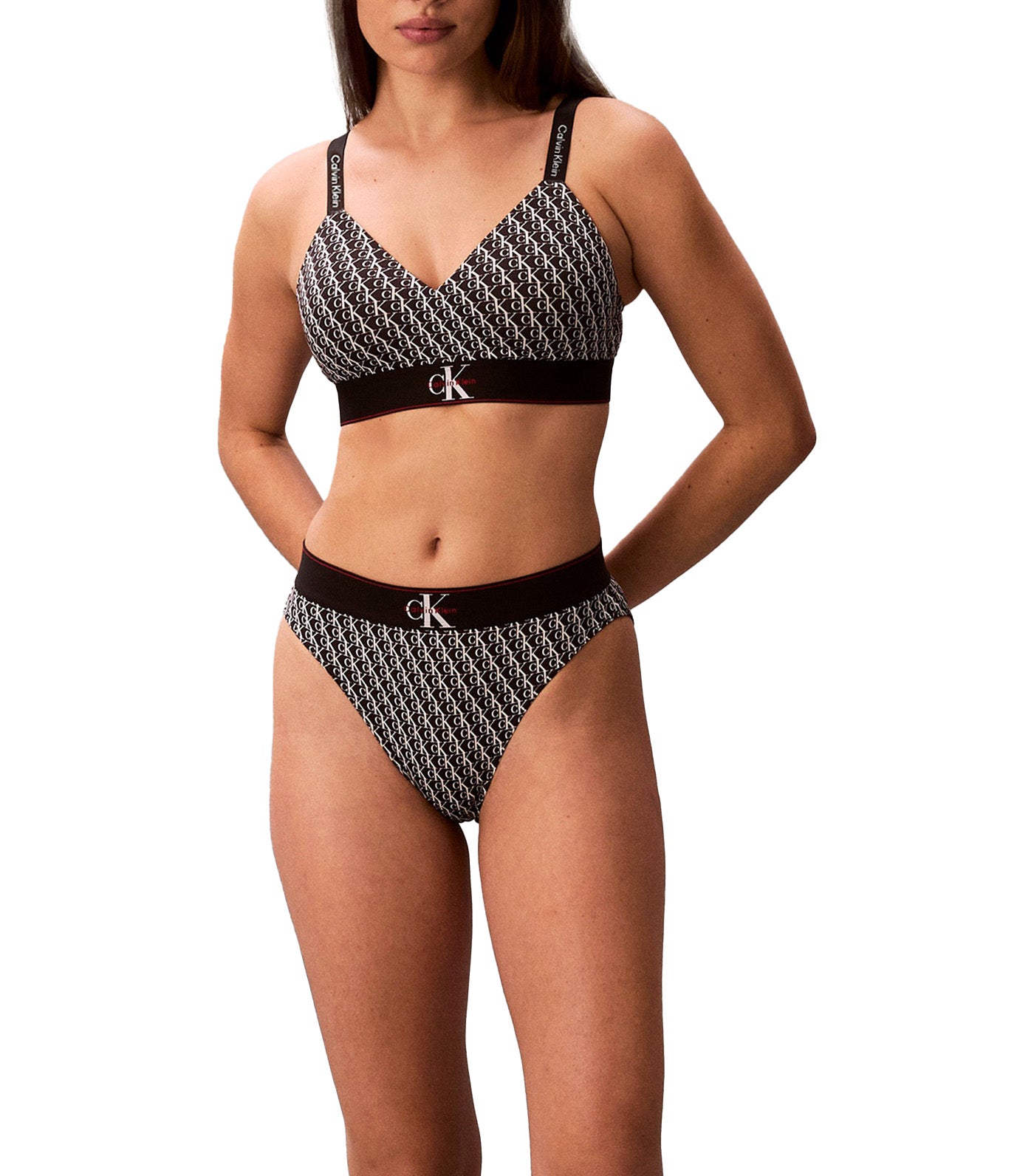 Graphic Monogram Microfiber Stretch Lightly Lined Bralette