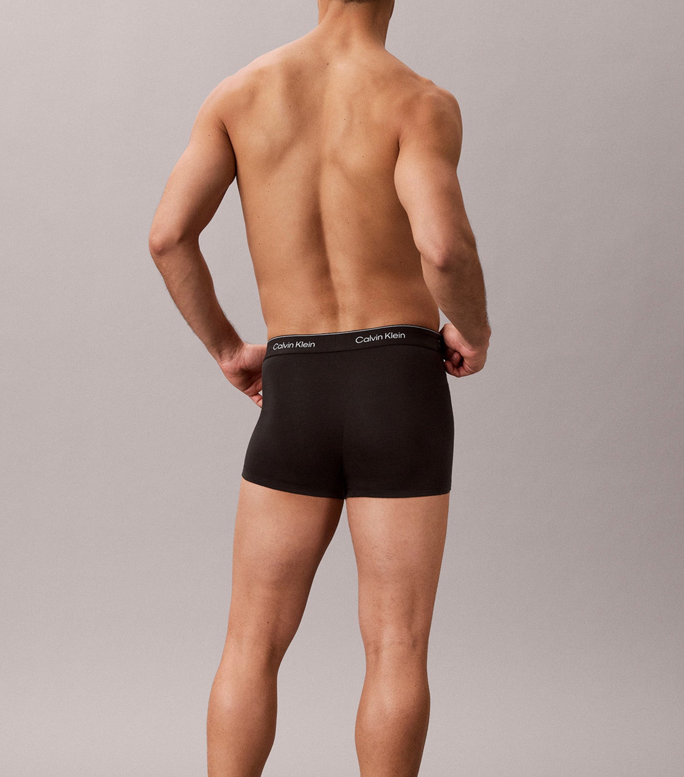 Men's Trunks 3PK Black with Heavenly Iris Logo/Black with Peach Bliss L