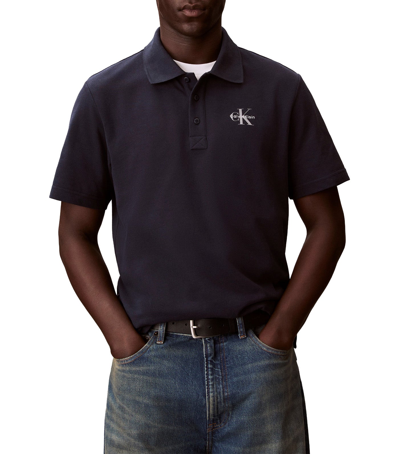 Men's Short Sleeve Casual Pique Polo Dark Sapphire