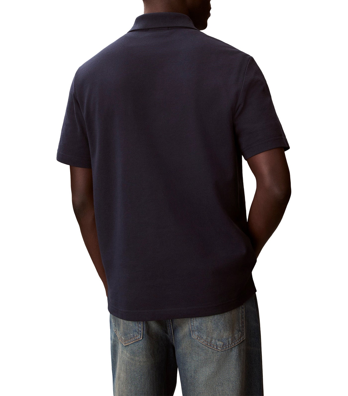 Men's Short Sleeve Casual Pique Polo Dark Sapphire