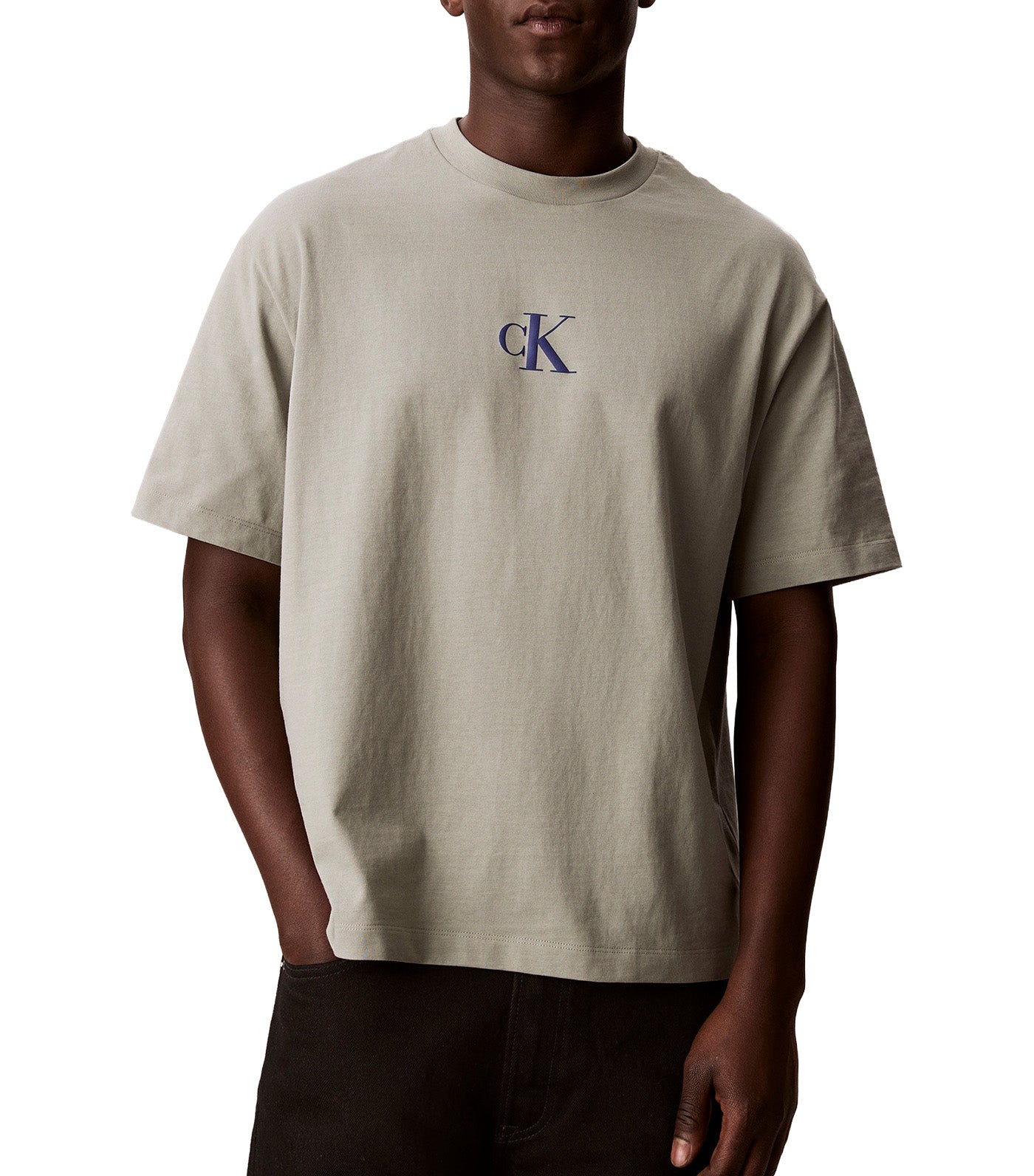Men's M Short Sleeve Relaxed Fit Overlay Logo Graphic Tee