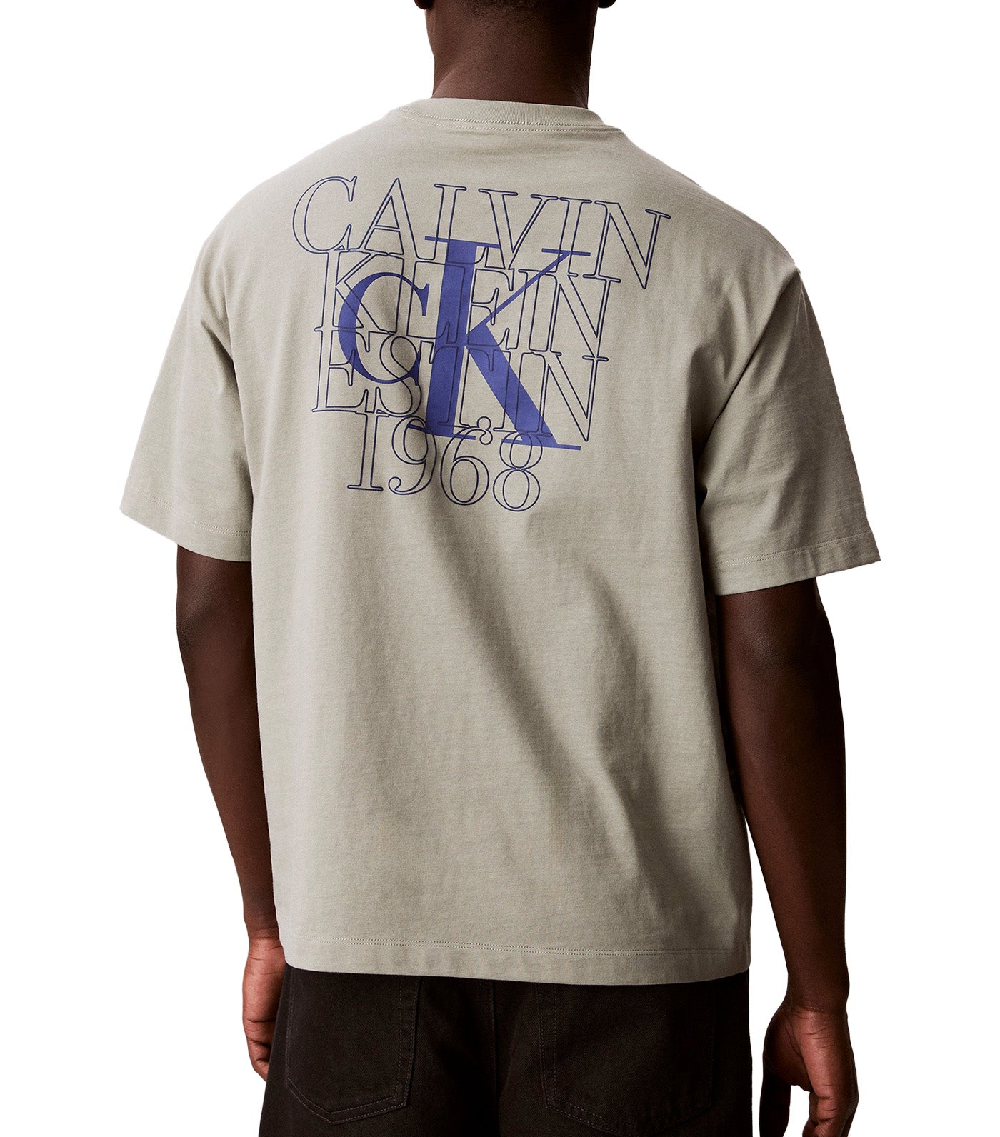 Men's M Short Sleeve Relaxed Fit Overlay Logo Graphic Tee