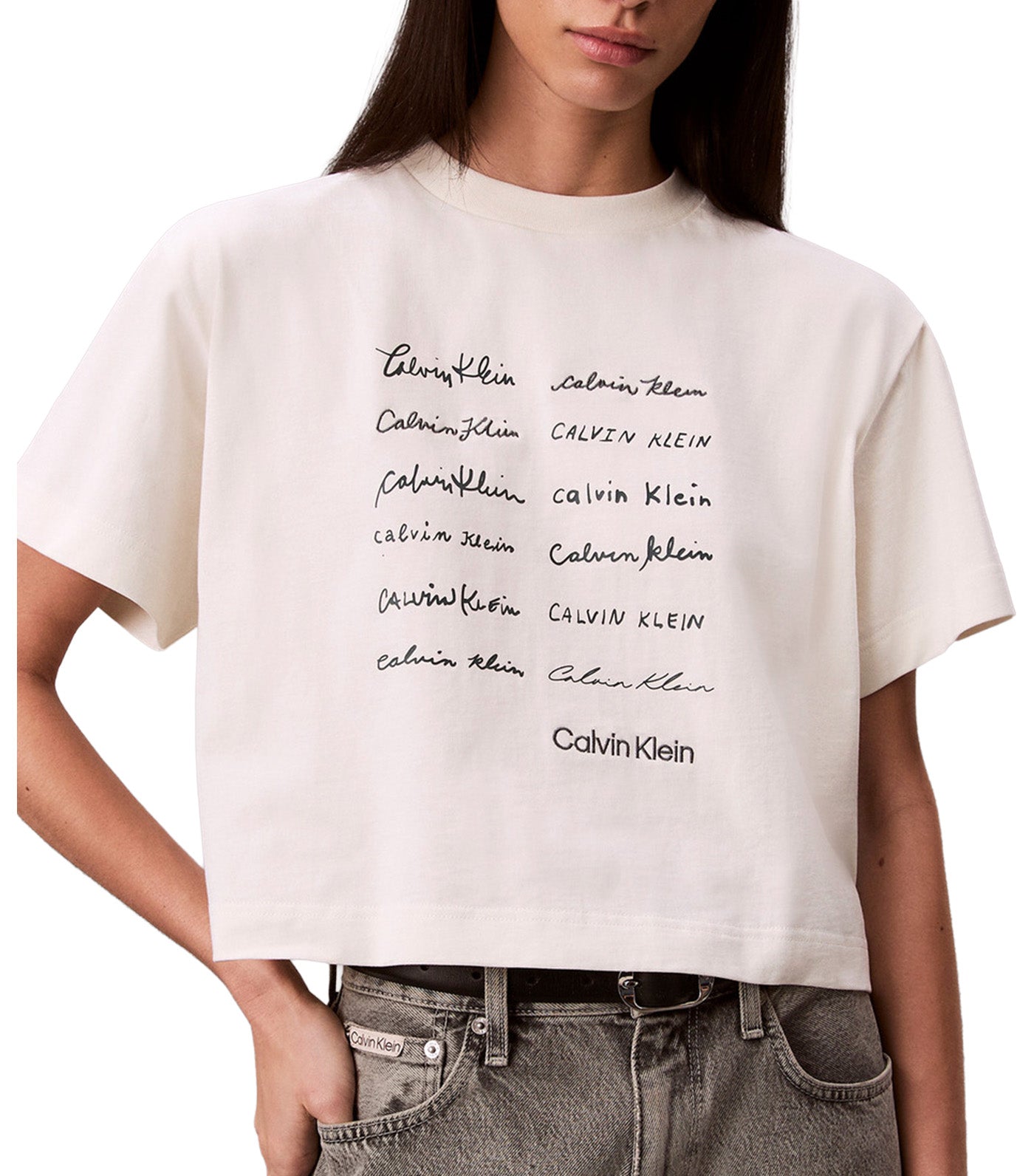 Women's Short Sleeve Cropped Boxy Graphic Tee