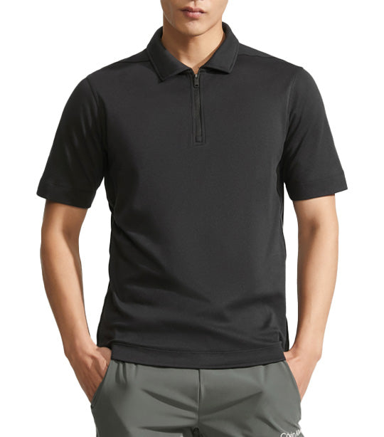 CK Sport Effect Short Sleeve Polo Shirt Black Beauty
