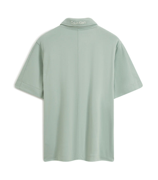 CK Sport Effect Short Sleeve Polo Shirt Green Milieu
