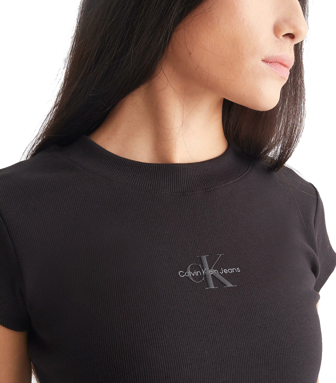 Calvin Klein Jeans Monogram Baby Tee Black | T-Shirts