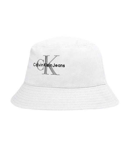 Mono Logo Bucket Hat White