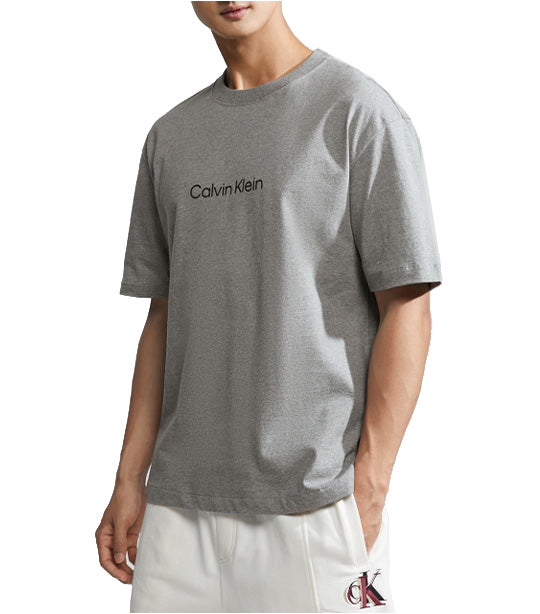 Relaxed Fit Standard Logo Crewneck T-Shirt Gray