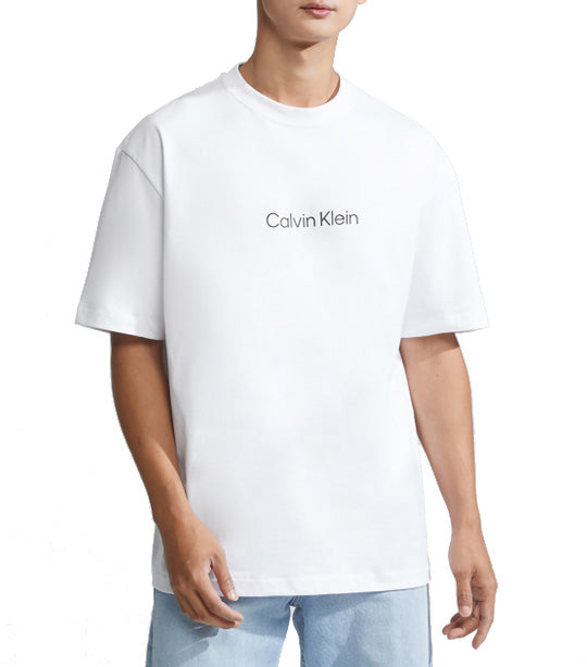 Relaxed Fit Standard Logo Crewneck T-Shirt White
