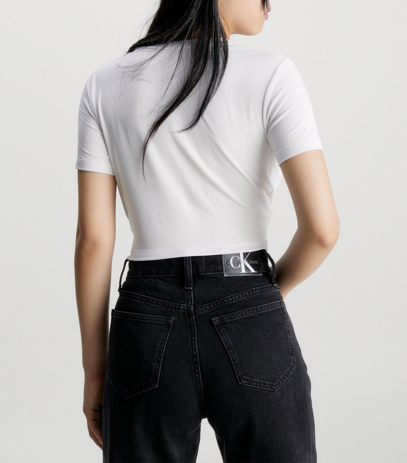 Cropped Twisted T-Shirt White