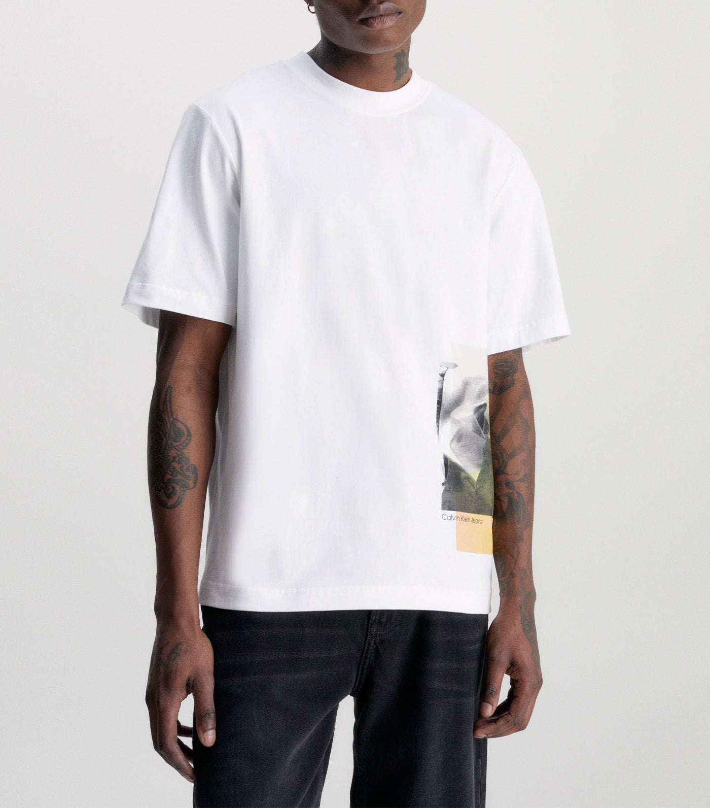 Multi Layered Photoprint T-Shirt White