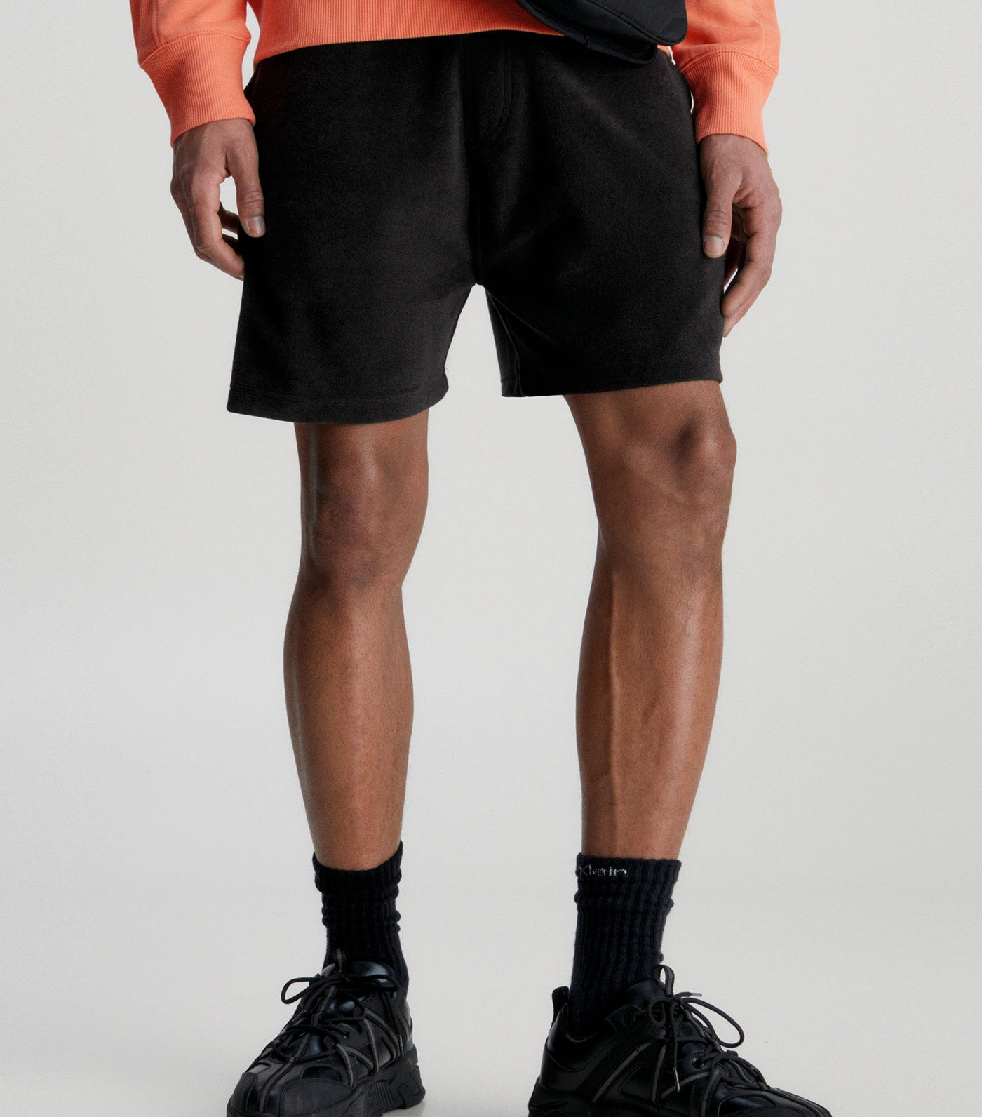 Towelling Jogger Shorts Black