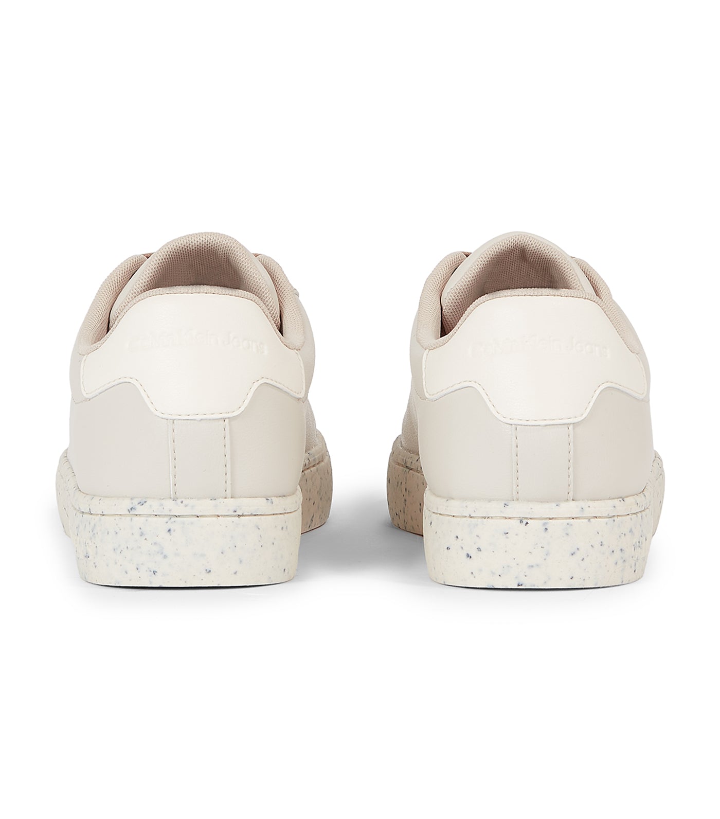 Faux Leather Trainers Eggshell/Travertine