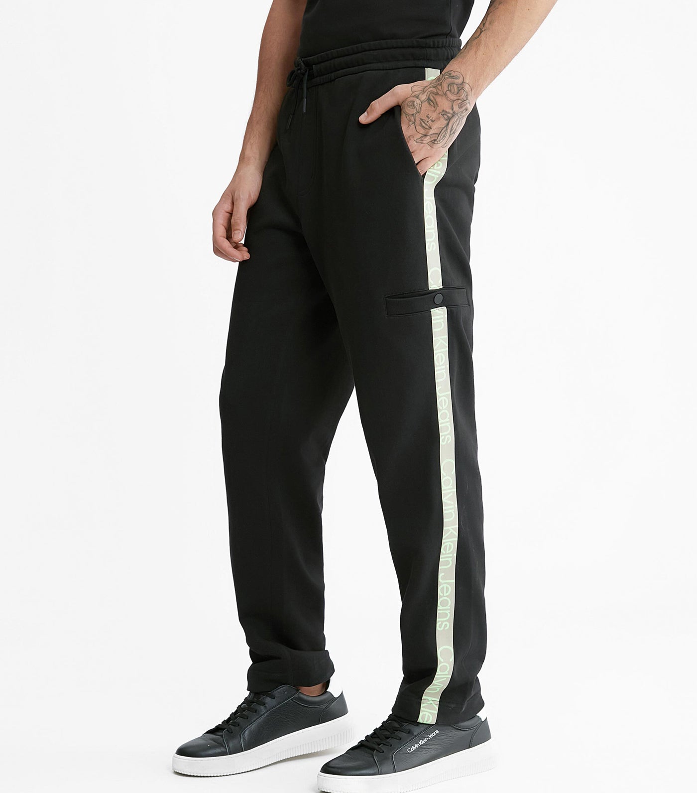 Logo Tape Sweatpants cK Black