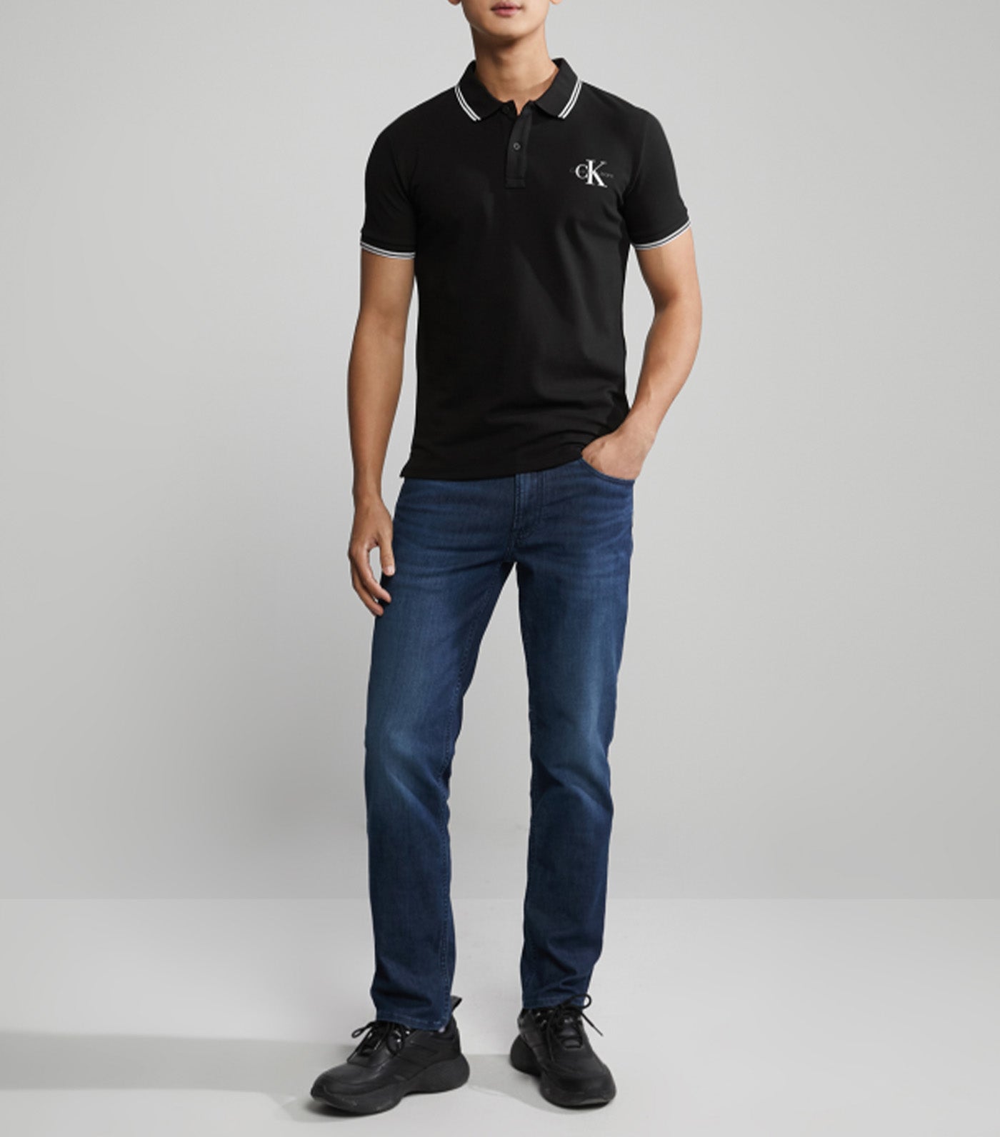 Monogram Polo Shirt Black
