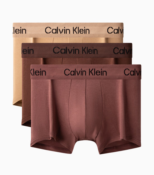 Calvin Klein Modern Cotton Stretch Naturals Low Rise Trunk 3-Pk