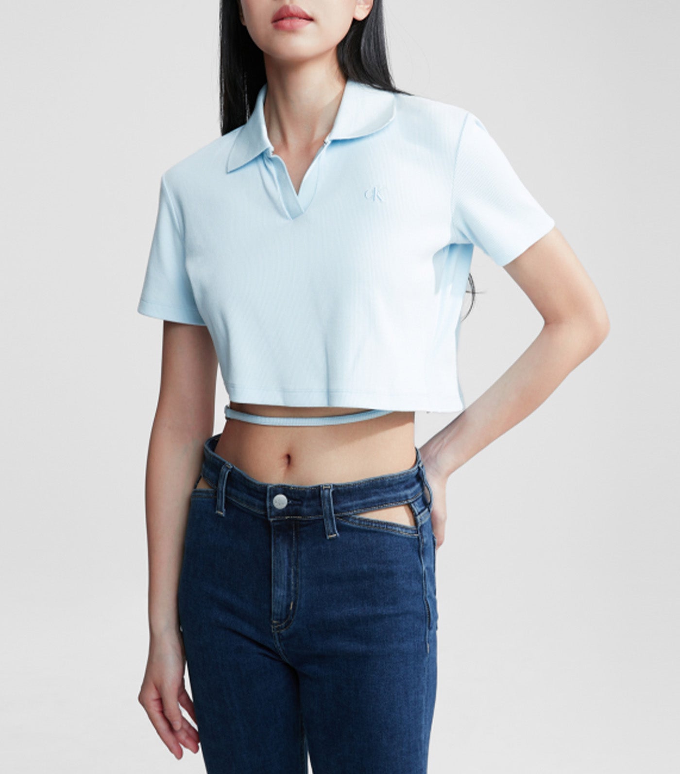 Cropped hotsell polo shirt