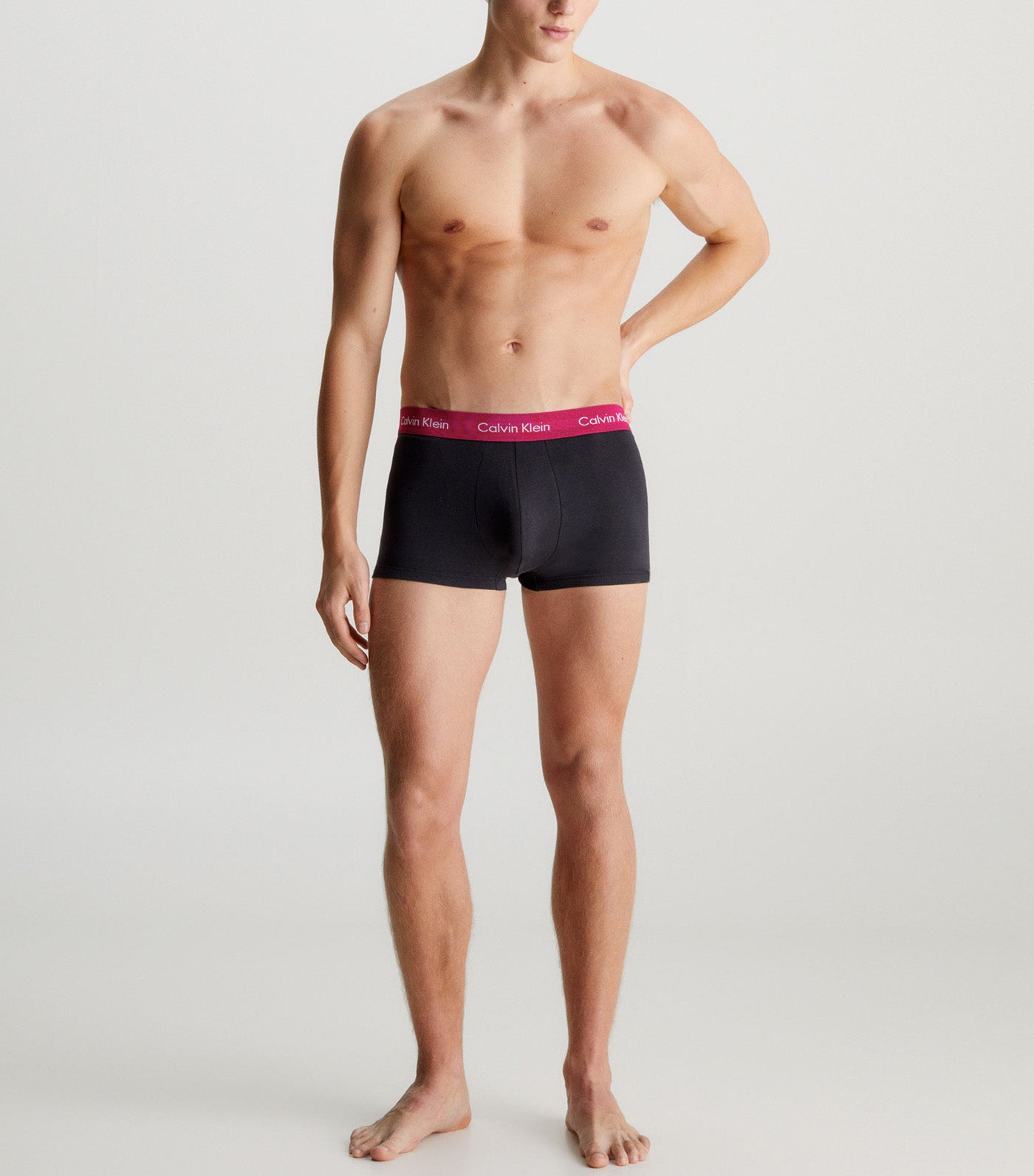 Cotton Stretch 3 Pack Low Rise Trunks Black